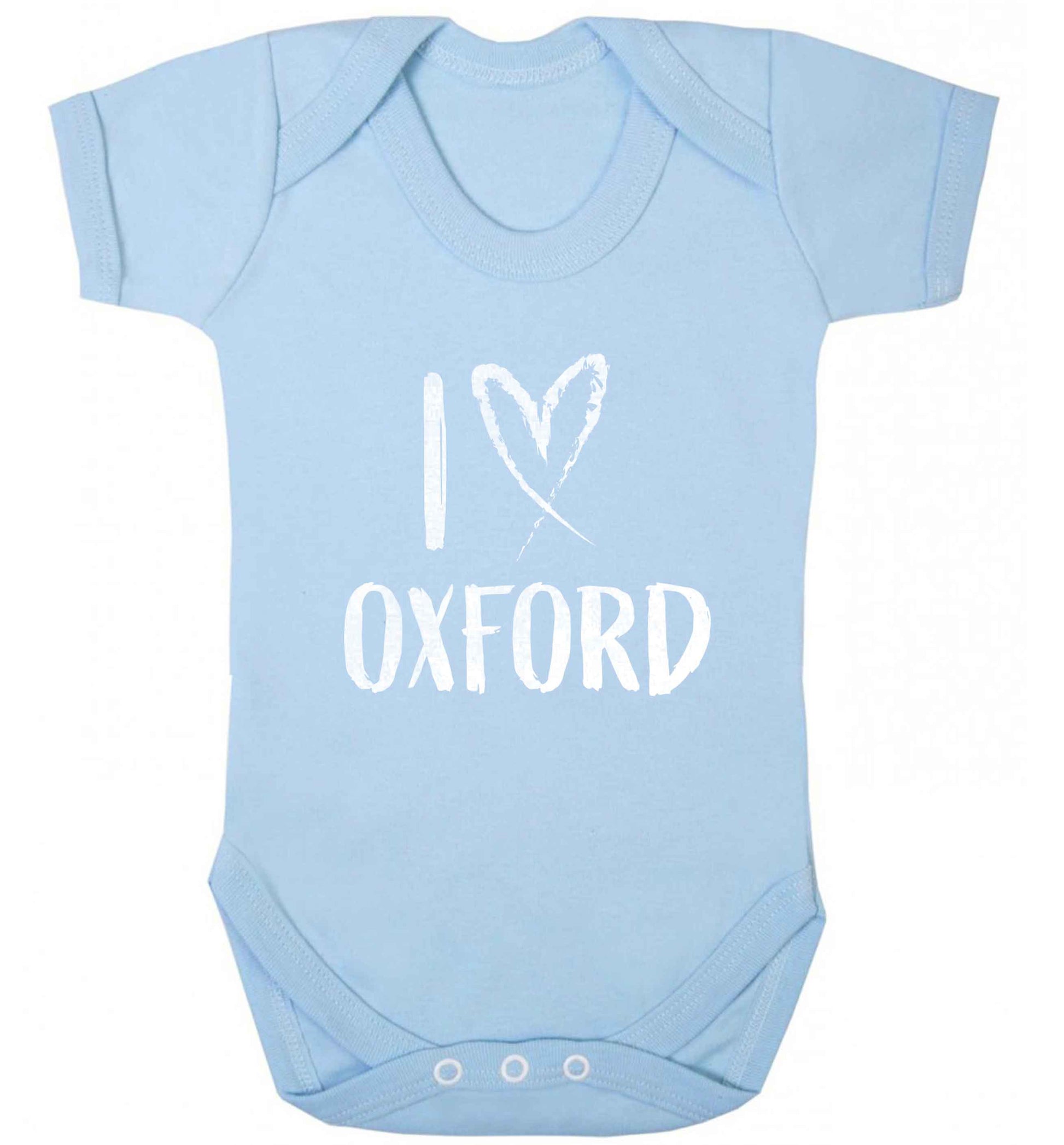 I love Oxford baby vest pale blue 18-24 months