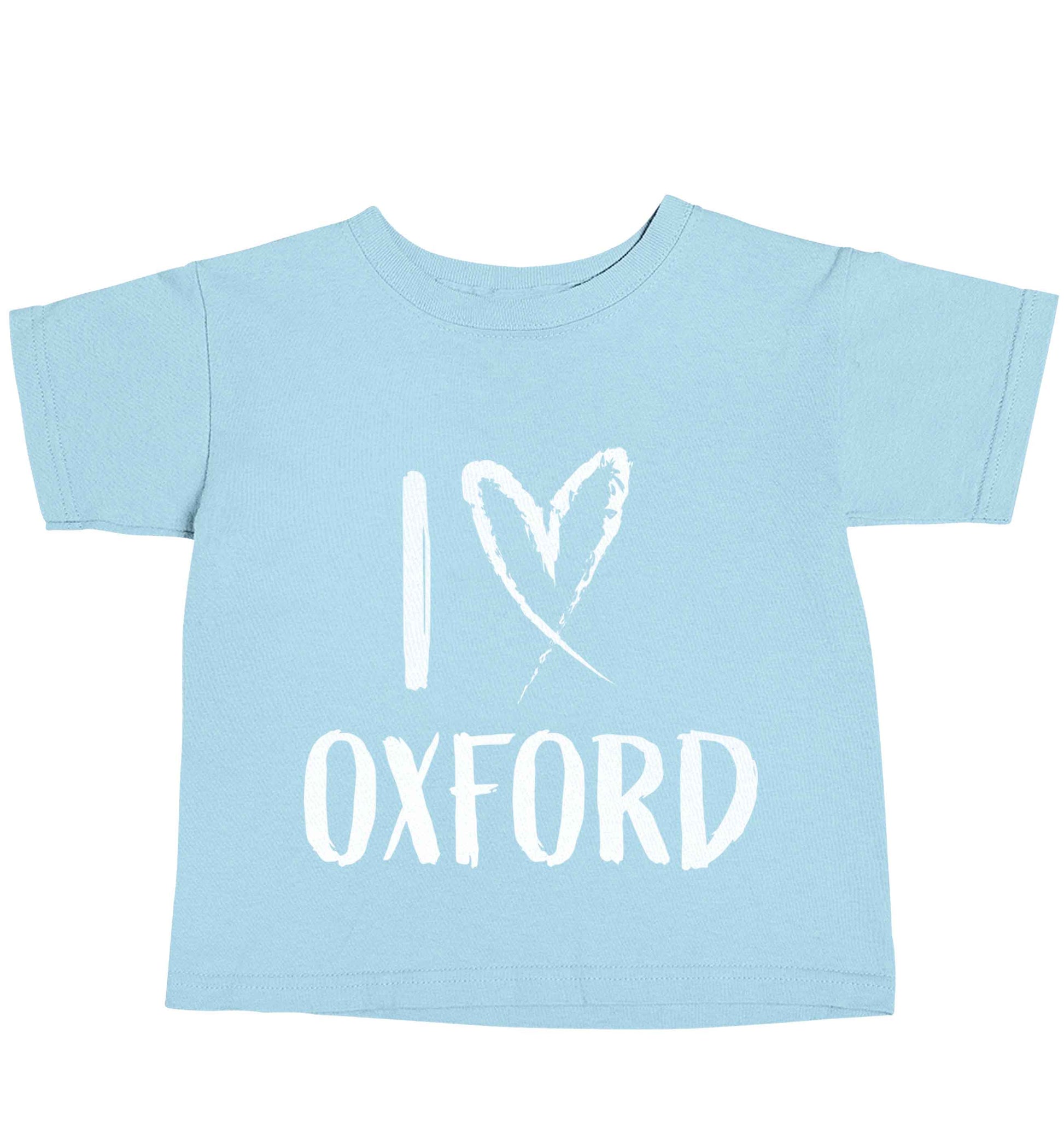I love Oxford light blue baby toddler Tshirt 2 Years