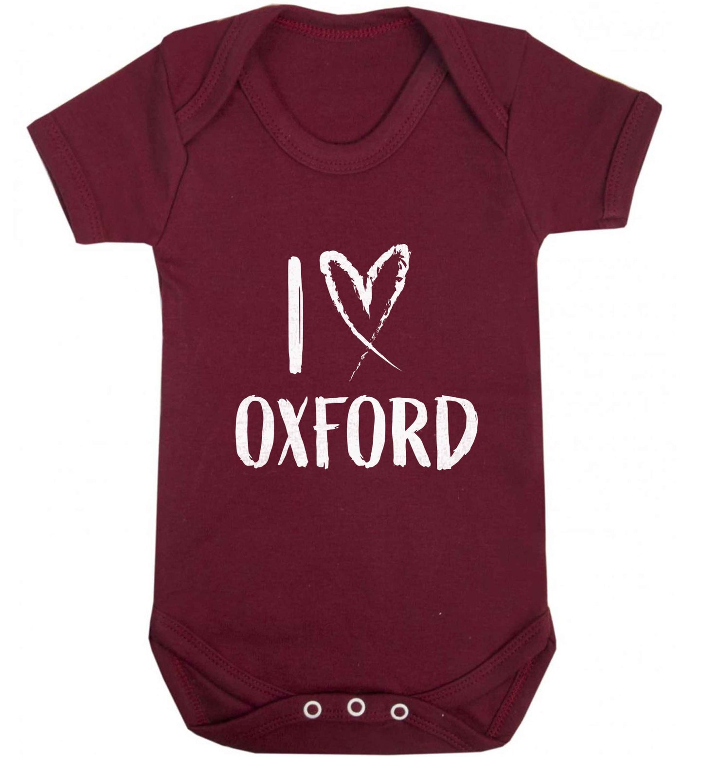 I love Oxford baby vest maroon 18-24 months