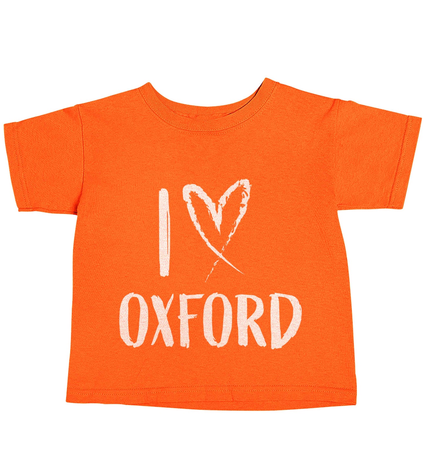 I love Oxford orange baby toddler Tshirt 2 Years