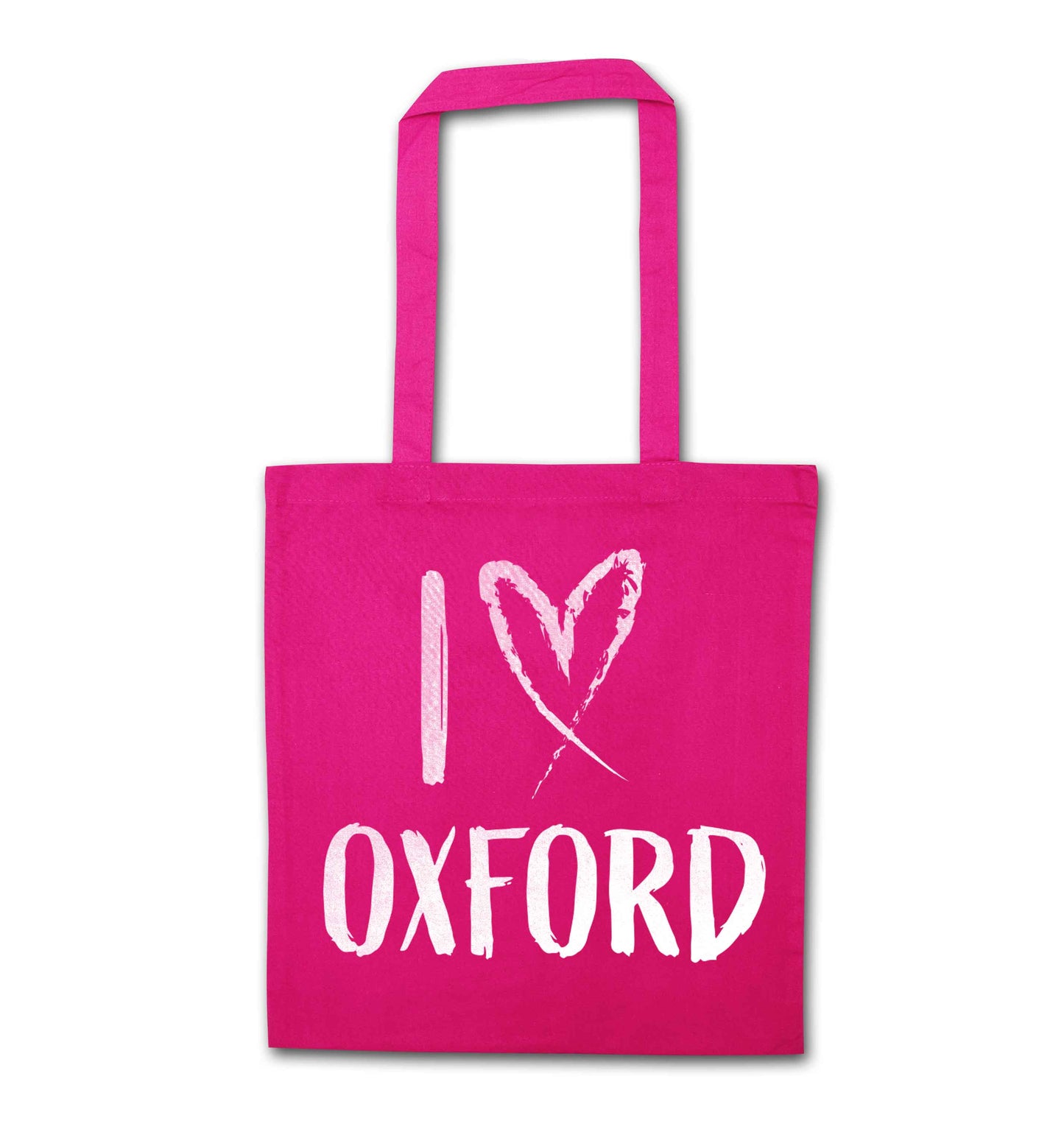 I love Oxford pink tote bag