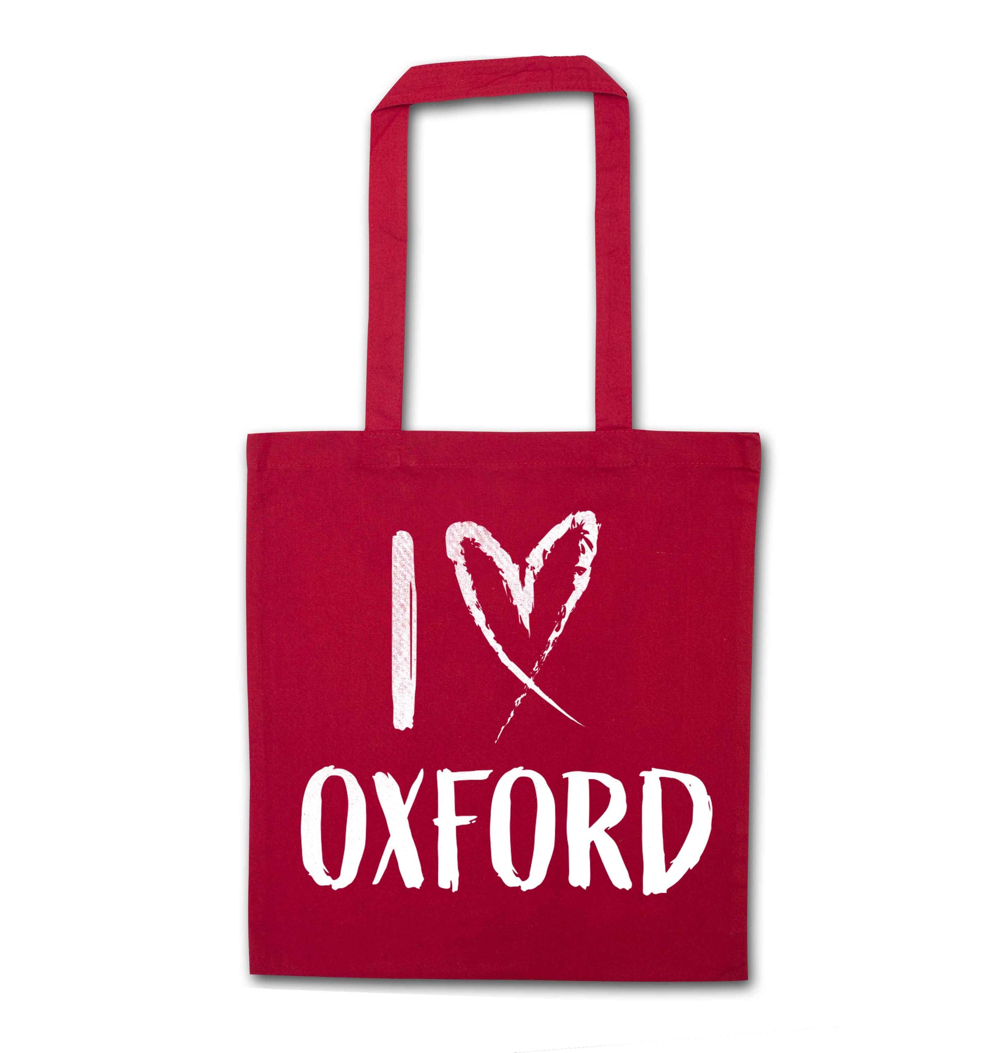 I love Oxford red tote bag