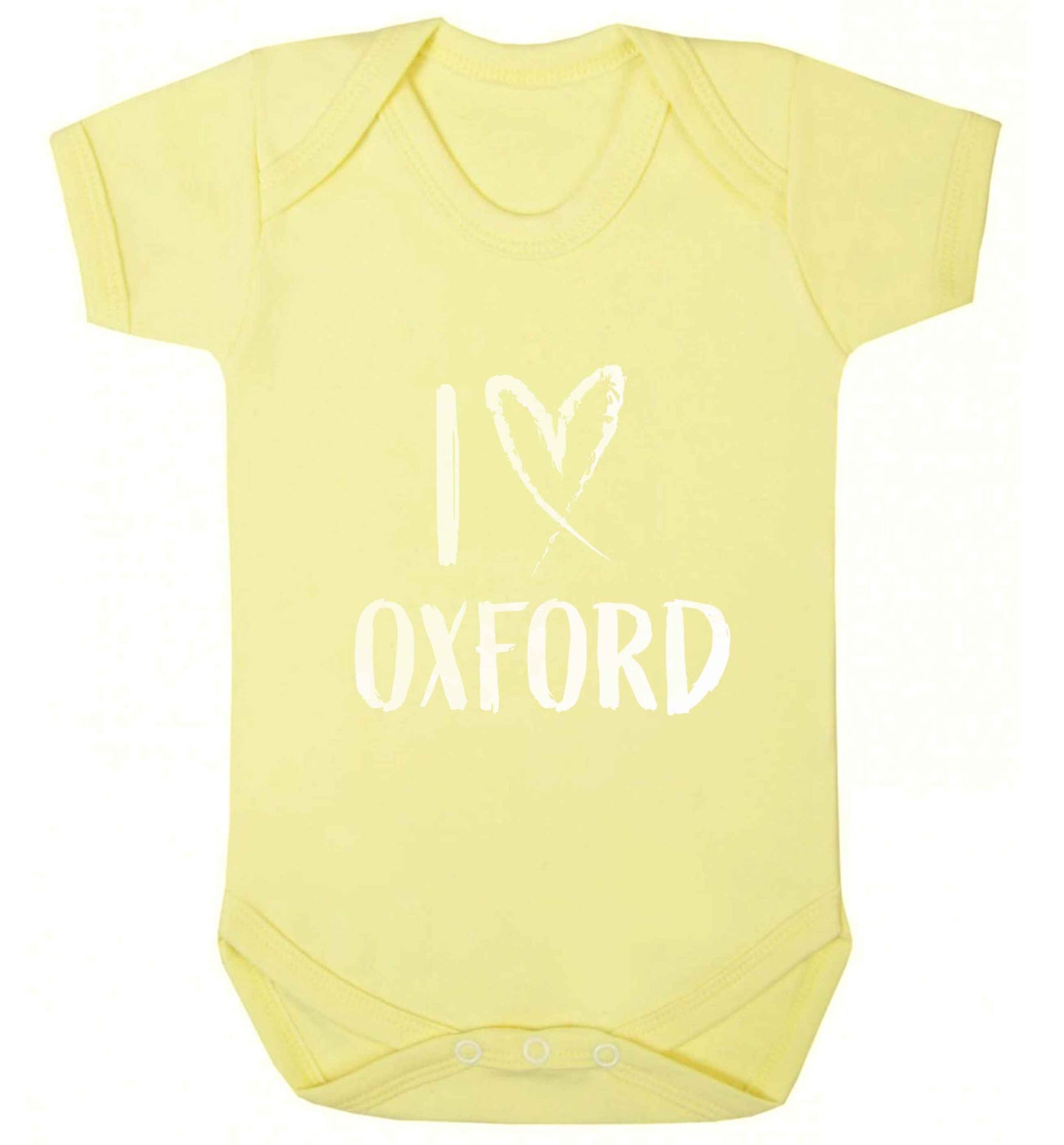 I love Oxford baby vest pale yellow 18-24 months
