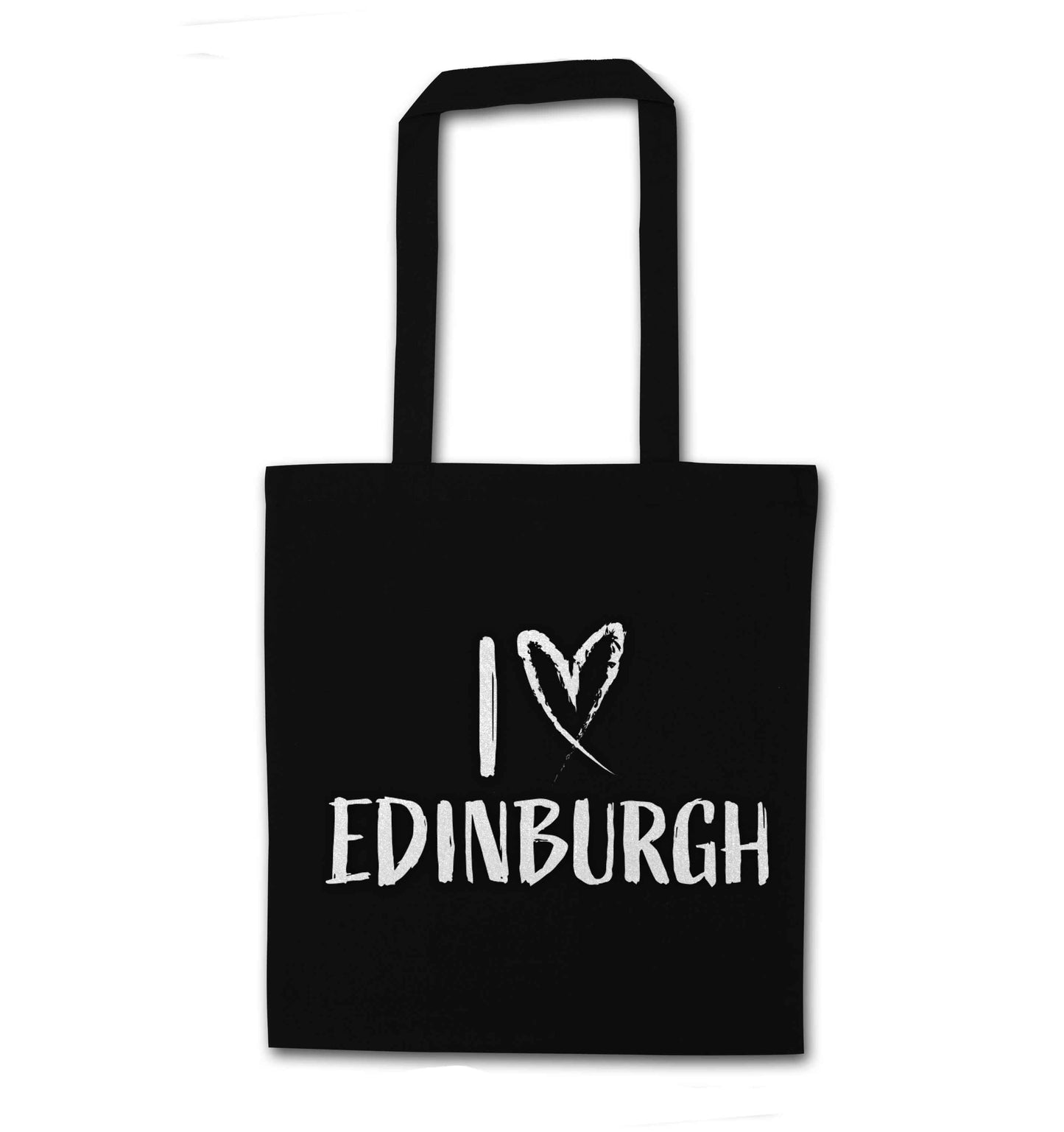I love Edinburgh black tote bag