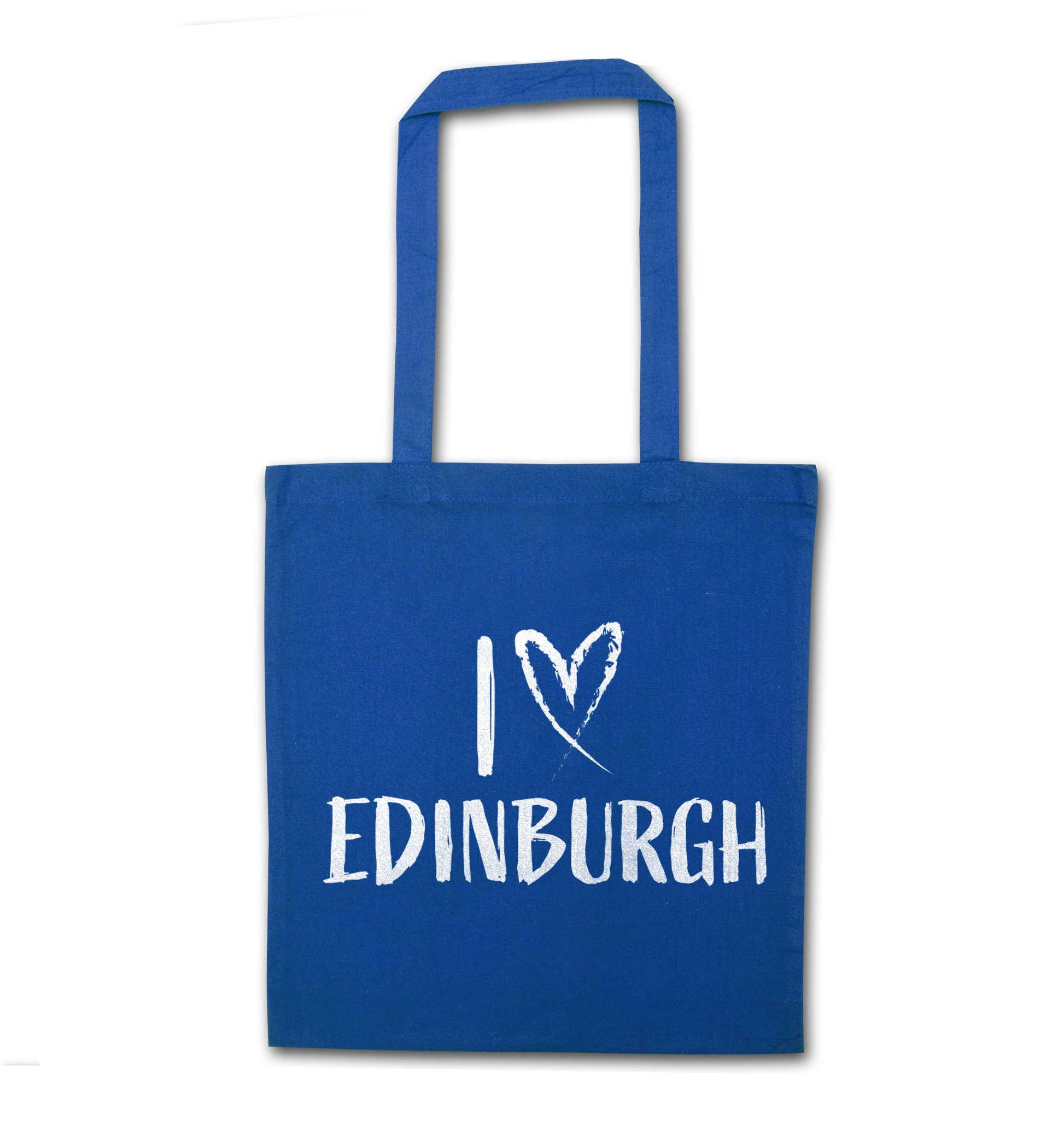 I love Edinburgh blue tote bag