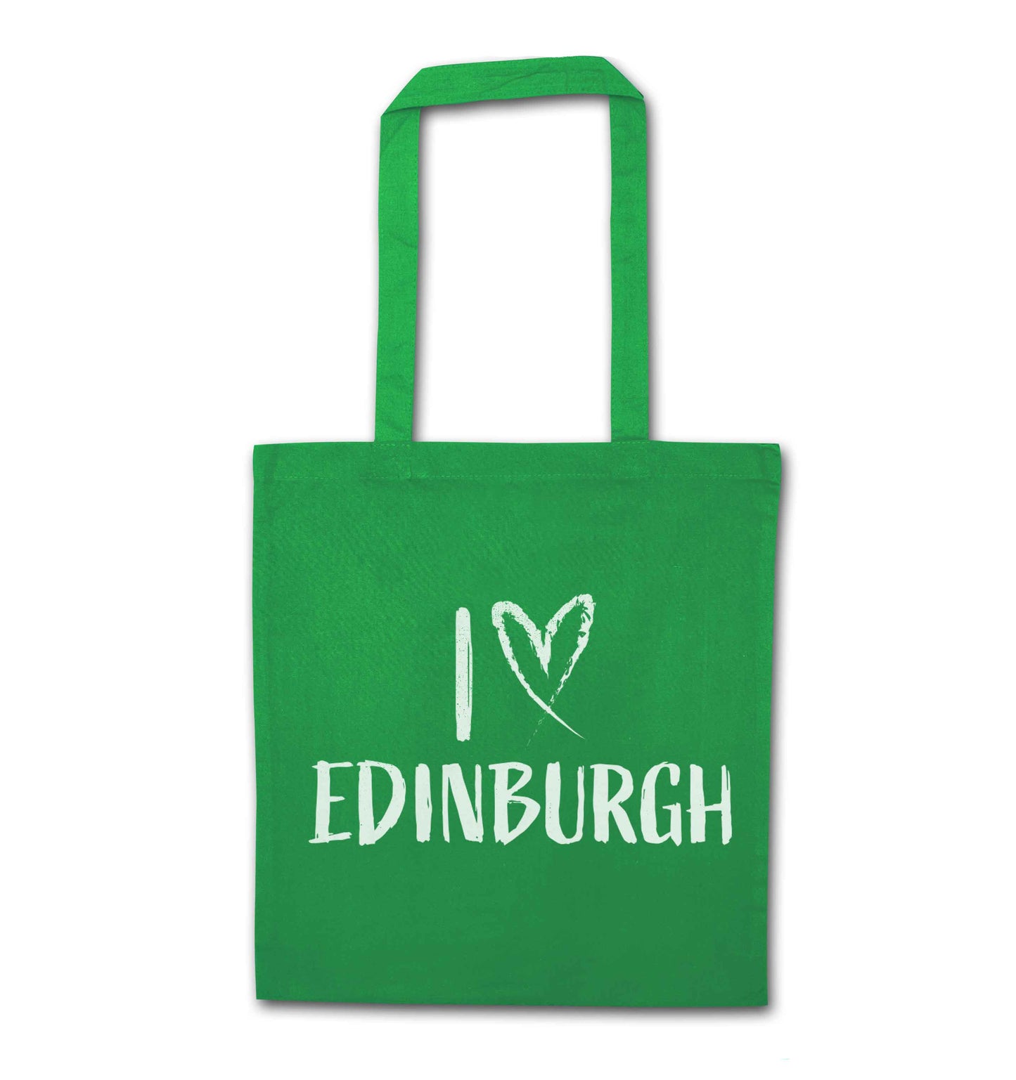 I love Edinburgh green tote bag