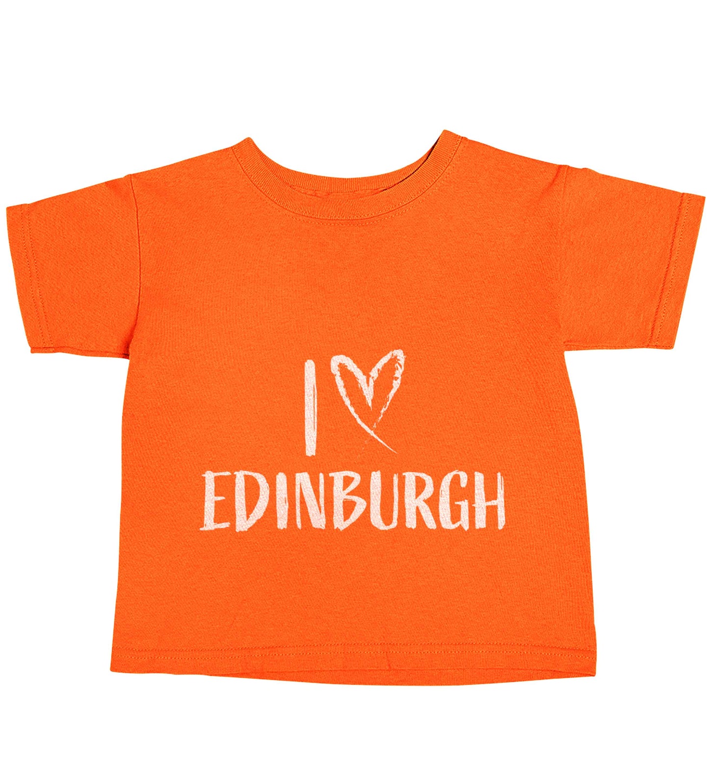 I love Edinburgh orange baby toddler Tshirt 2 Years