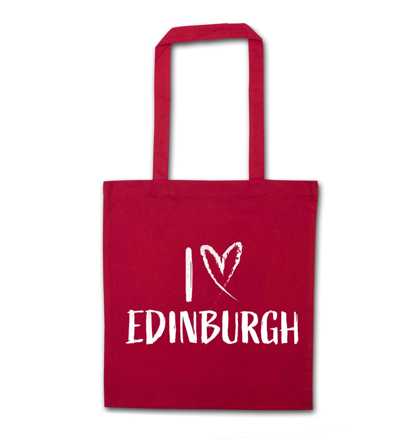 I love Edinburgh red tote bag