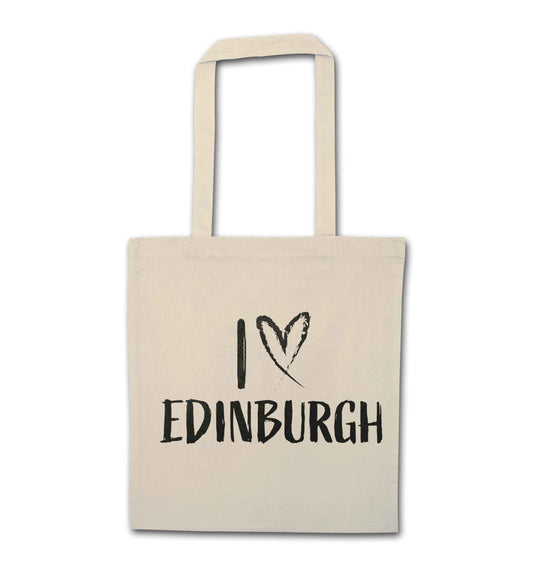 I love Edinburgh natural tote bag