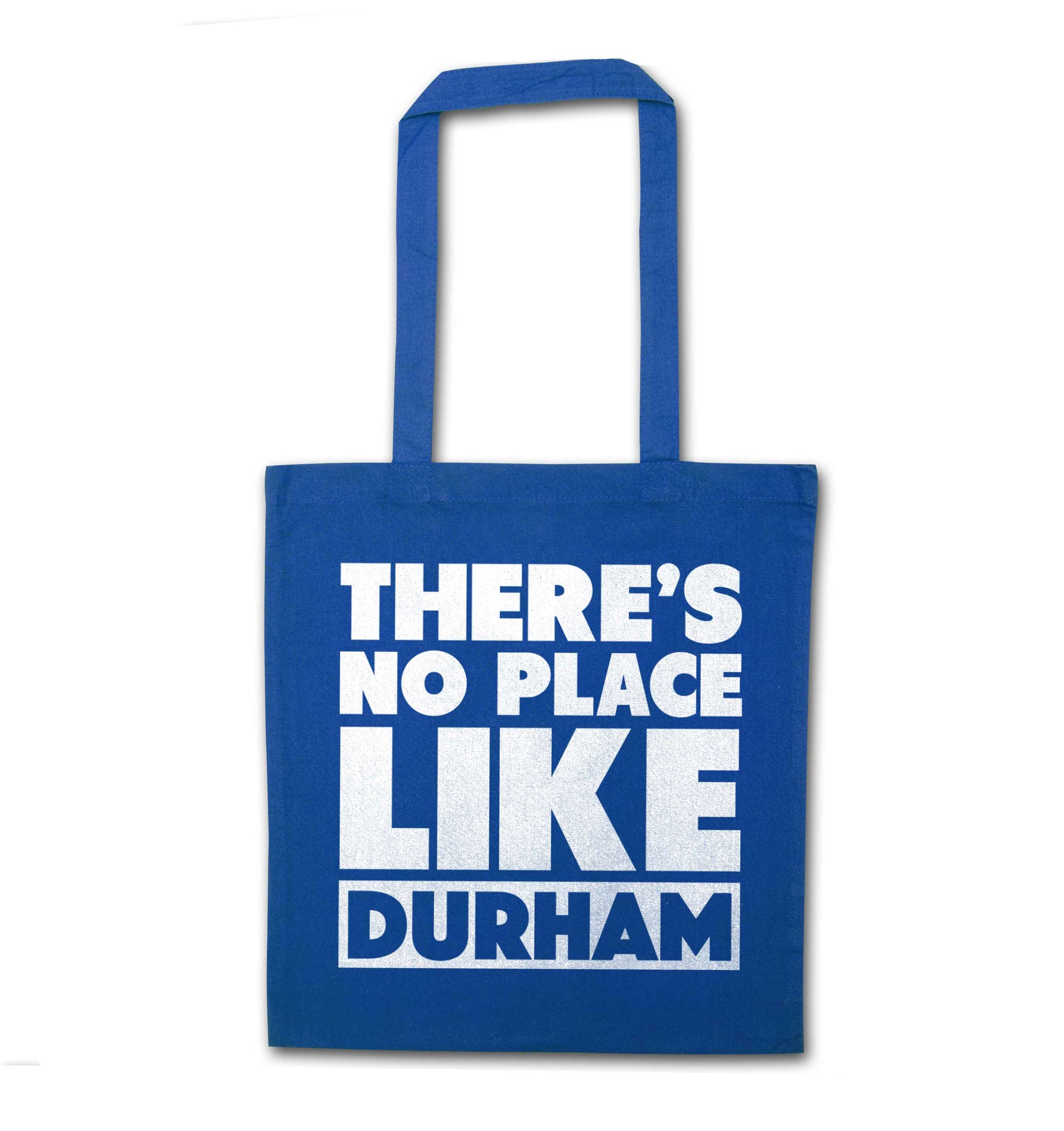 There's no place like Durham blue tote bag