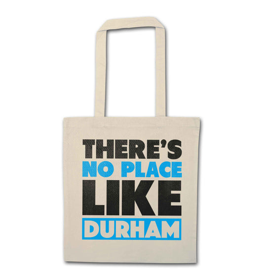 There's no place like Durham natural tote bag