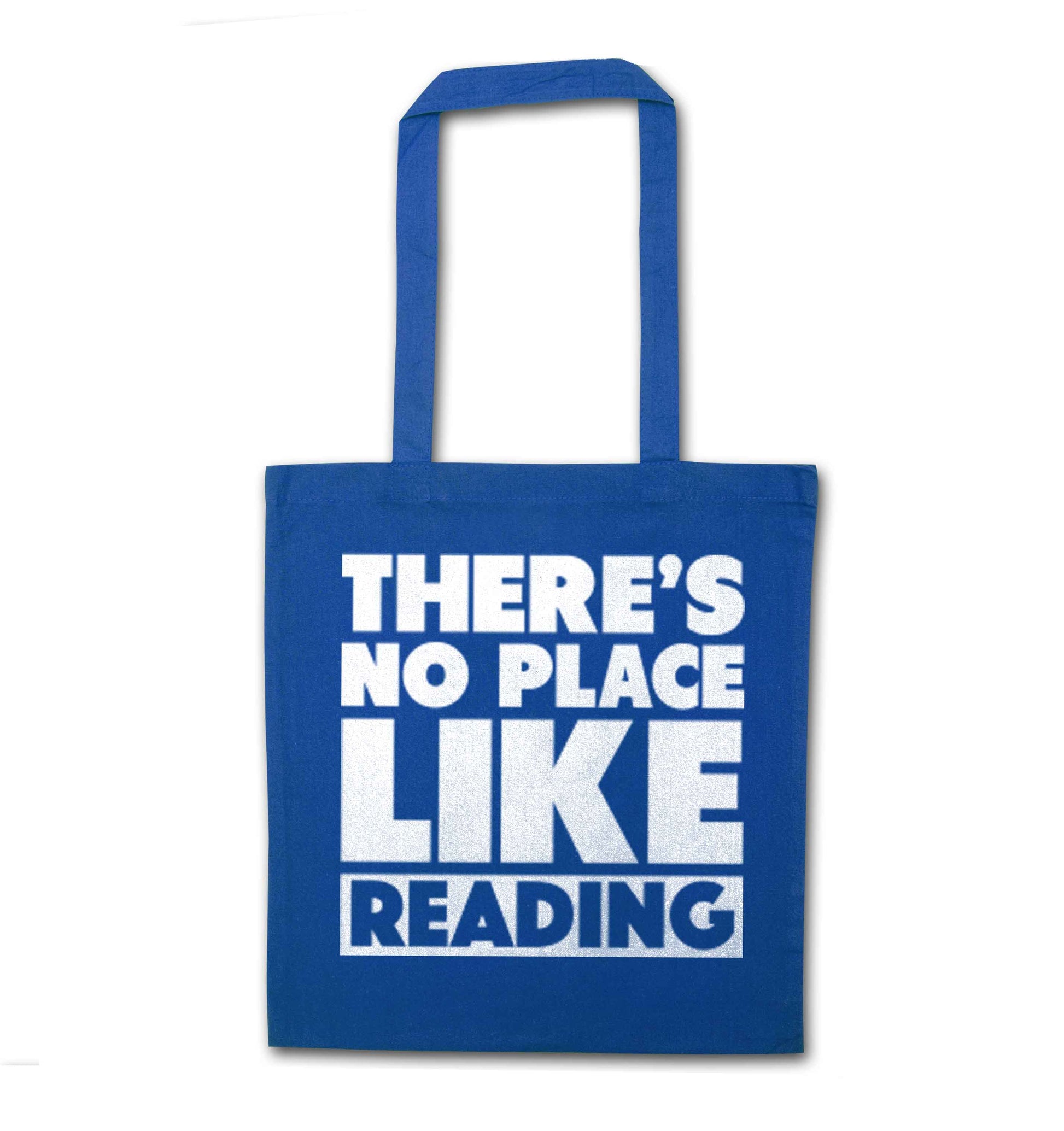 There's no place like Readingblue tote bag