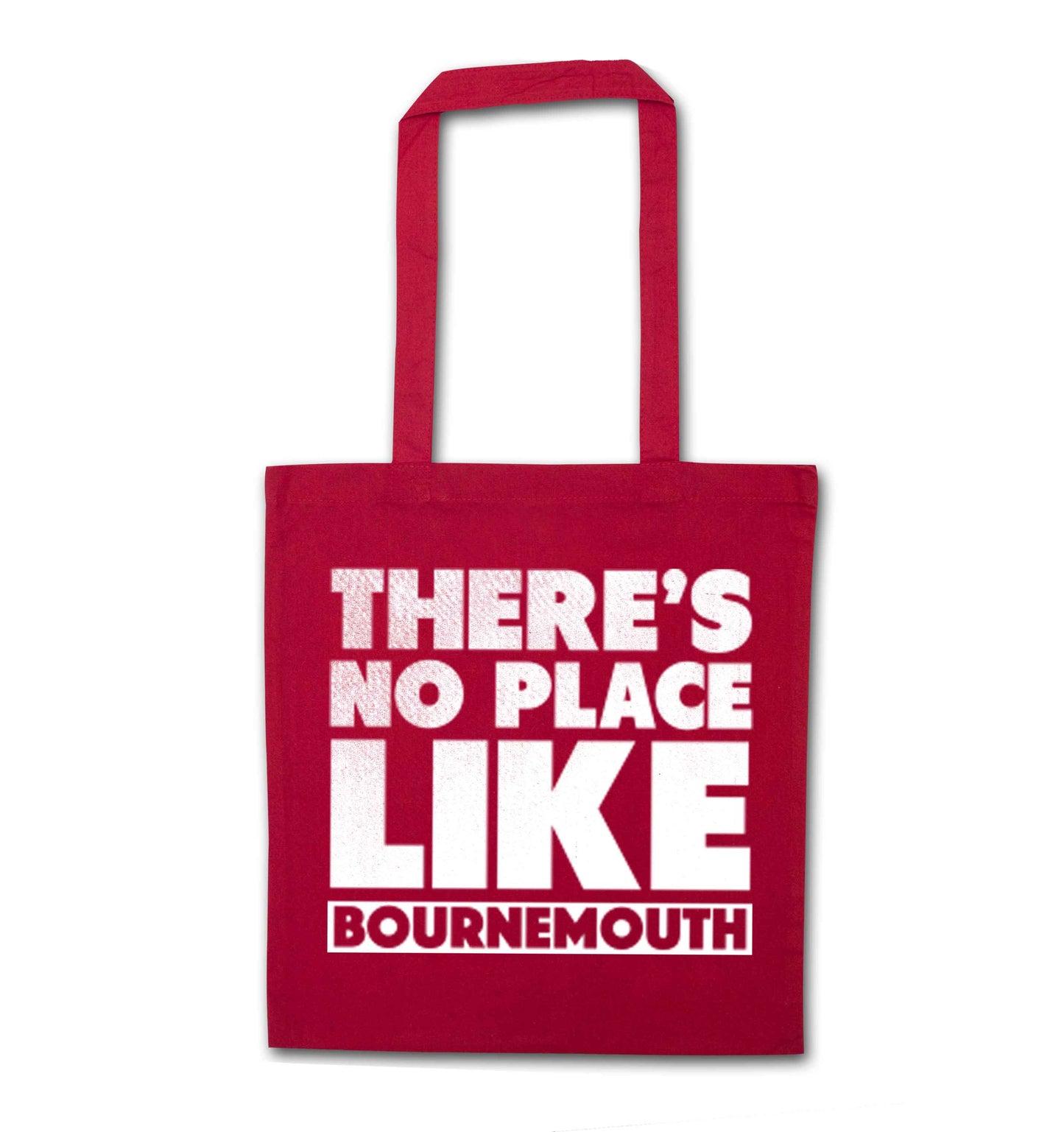 There's no place like Bournemouth red tote bag