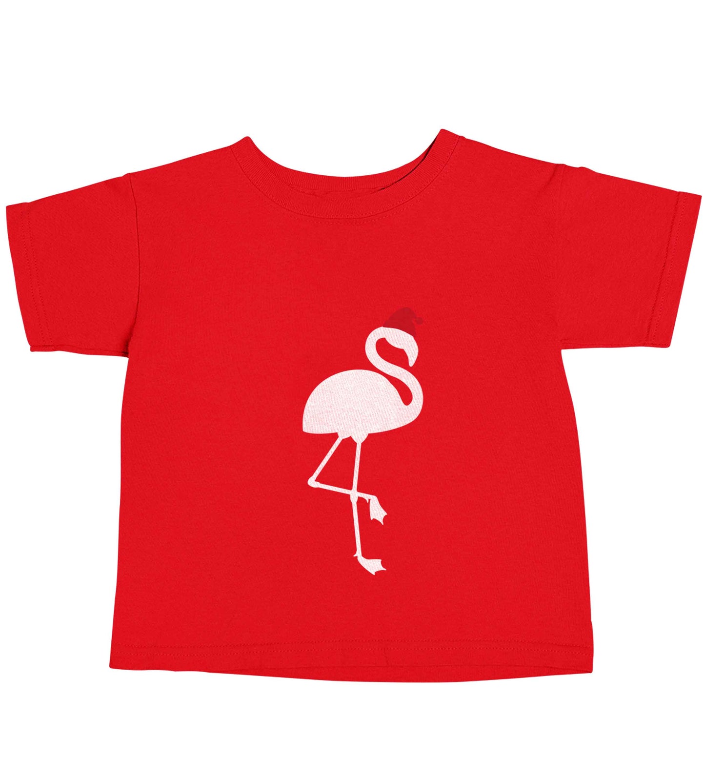 Pink flamingo santa red baby toddler Tshirt 2 Years