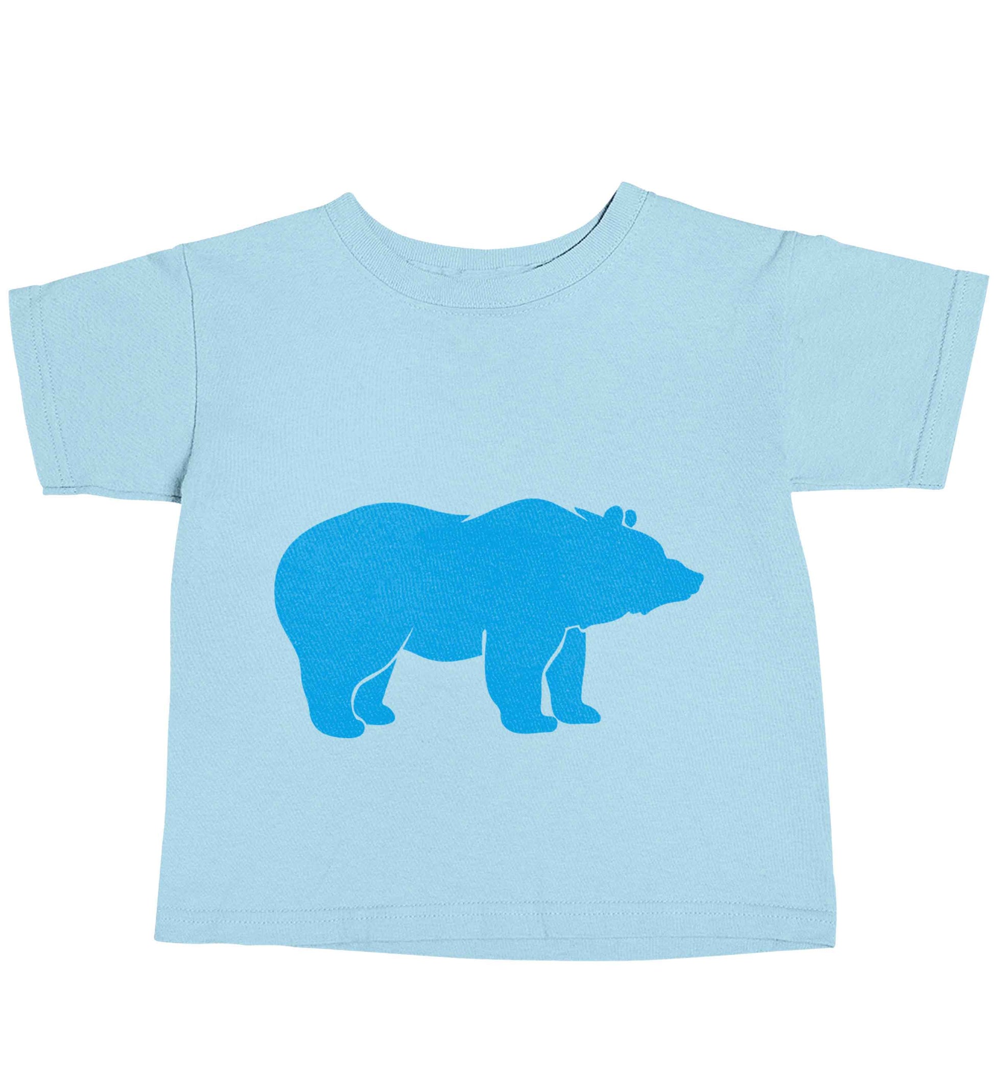 Blue bear light blue baby toddler Tshirt 2 Years