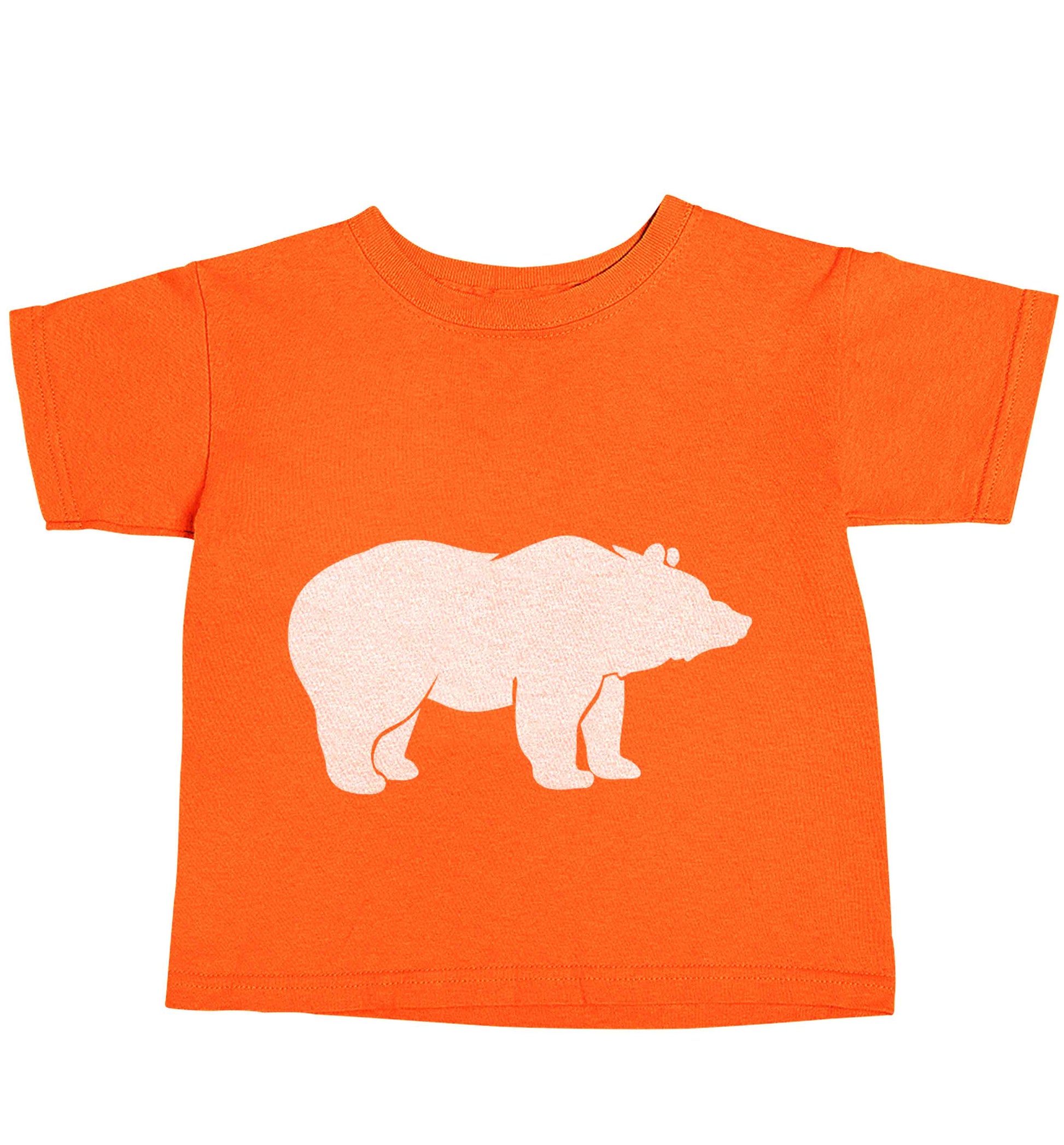 Blue bear orange baby toddler Tshirt 2 Years