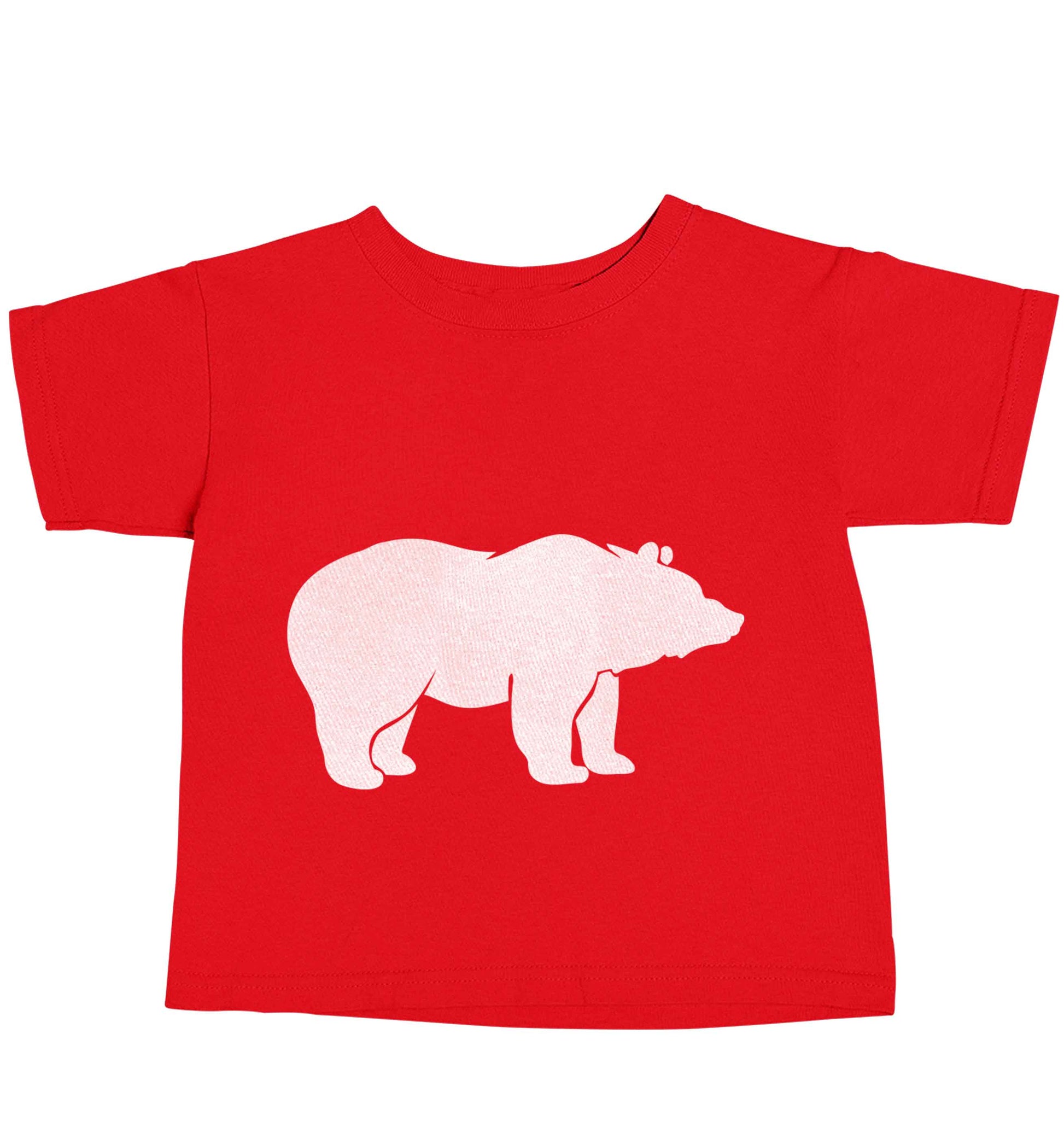 Blue bear red baby toddler Tshirt 2 Years