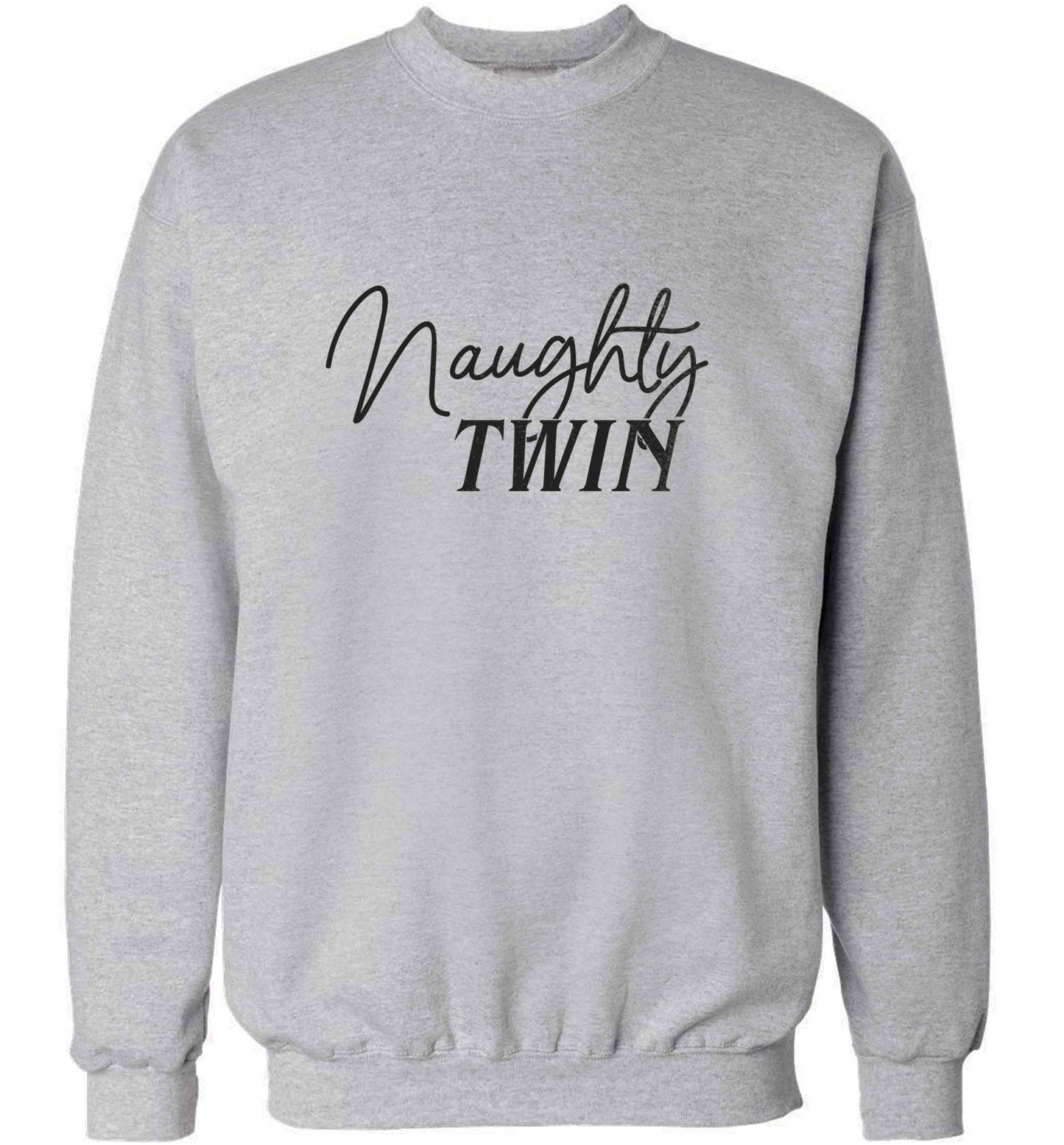 Naughty twin adult's unisex grey sweater 2XL