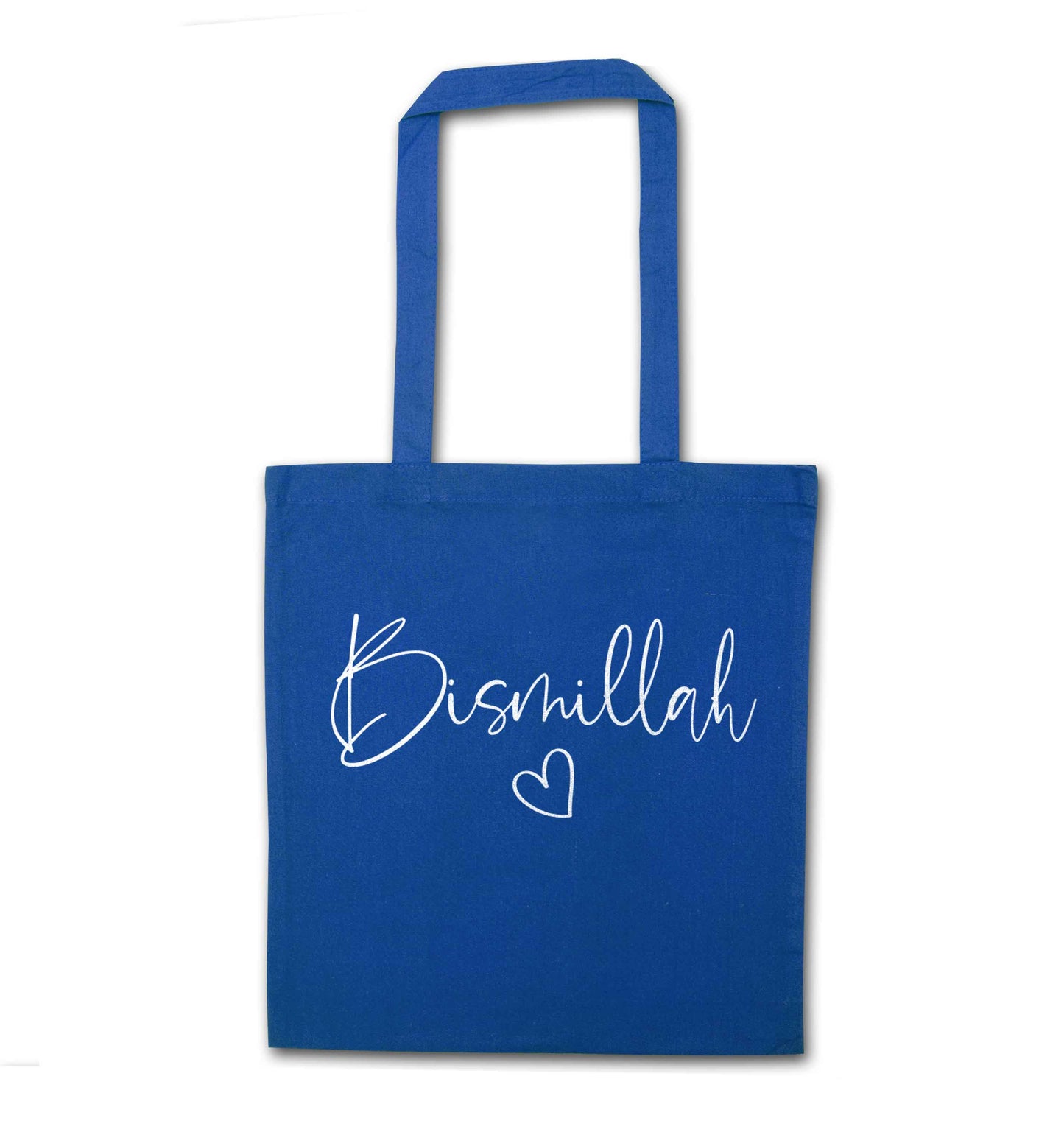 Bismillah blue tote bag
