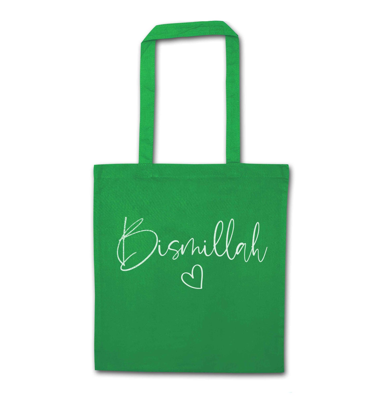 Bismillah green tote bag