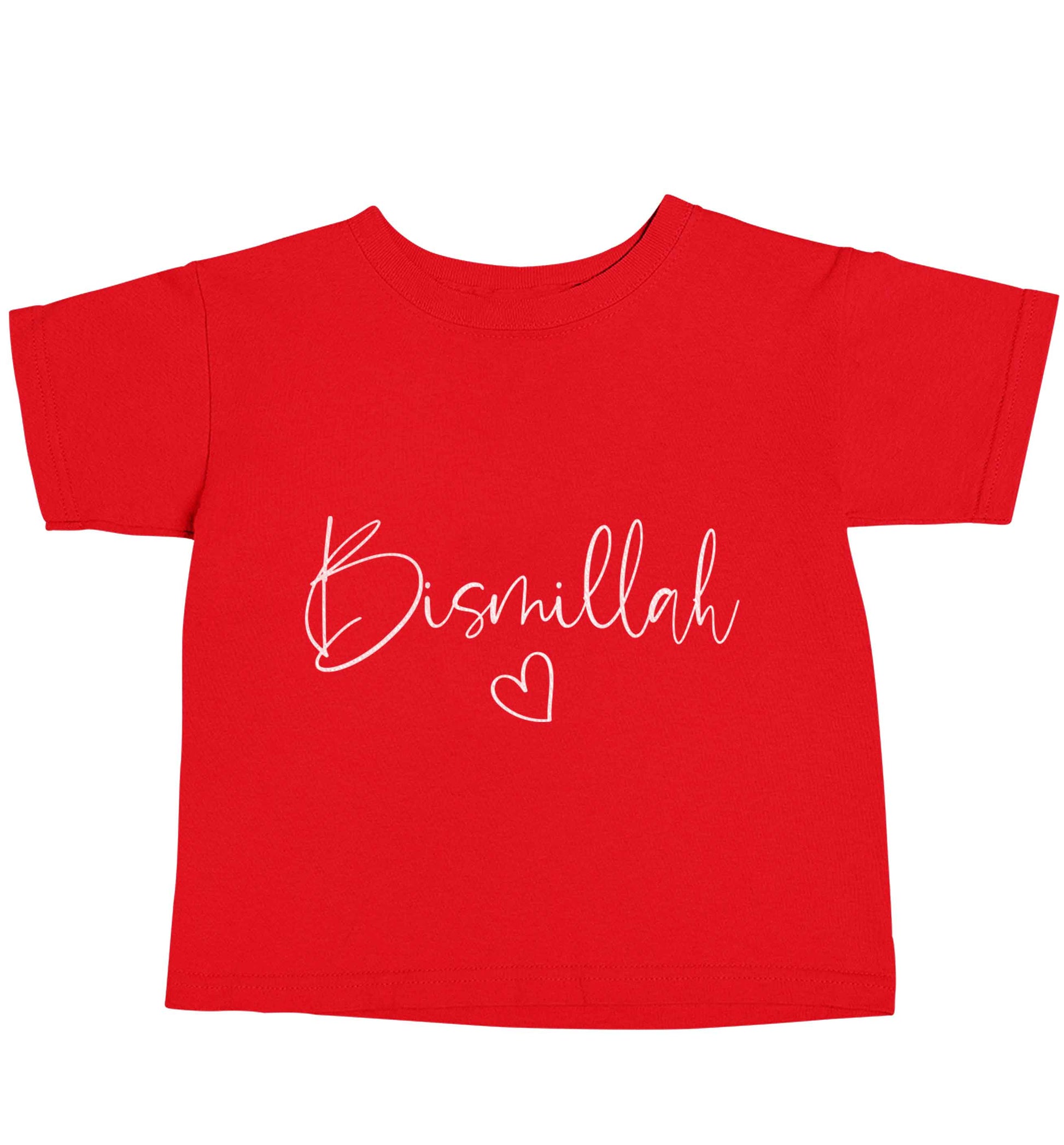 Bismillah red baby toddler Tshirt 2 Years