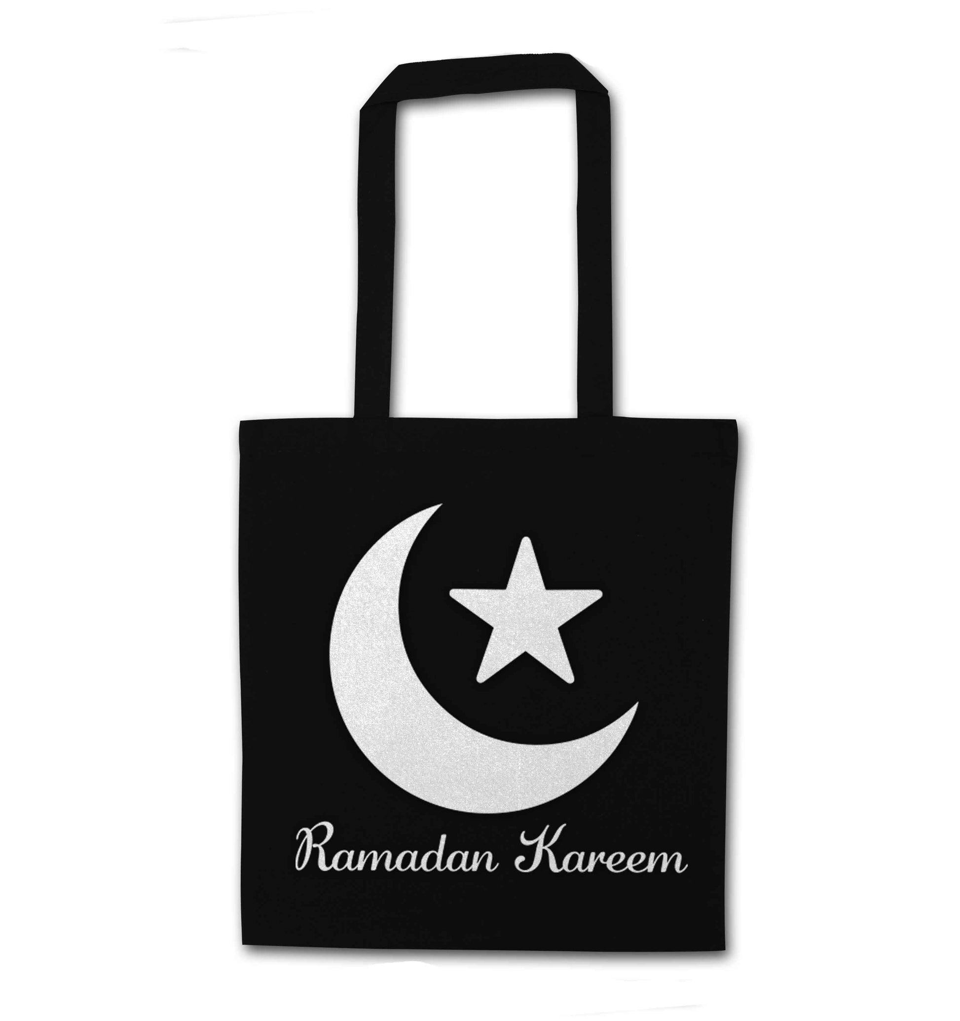 Ramadan kareem black tote bag