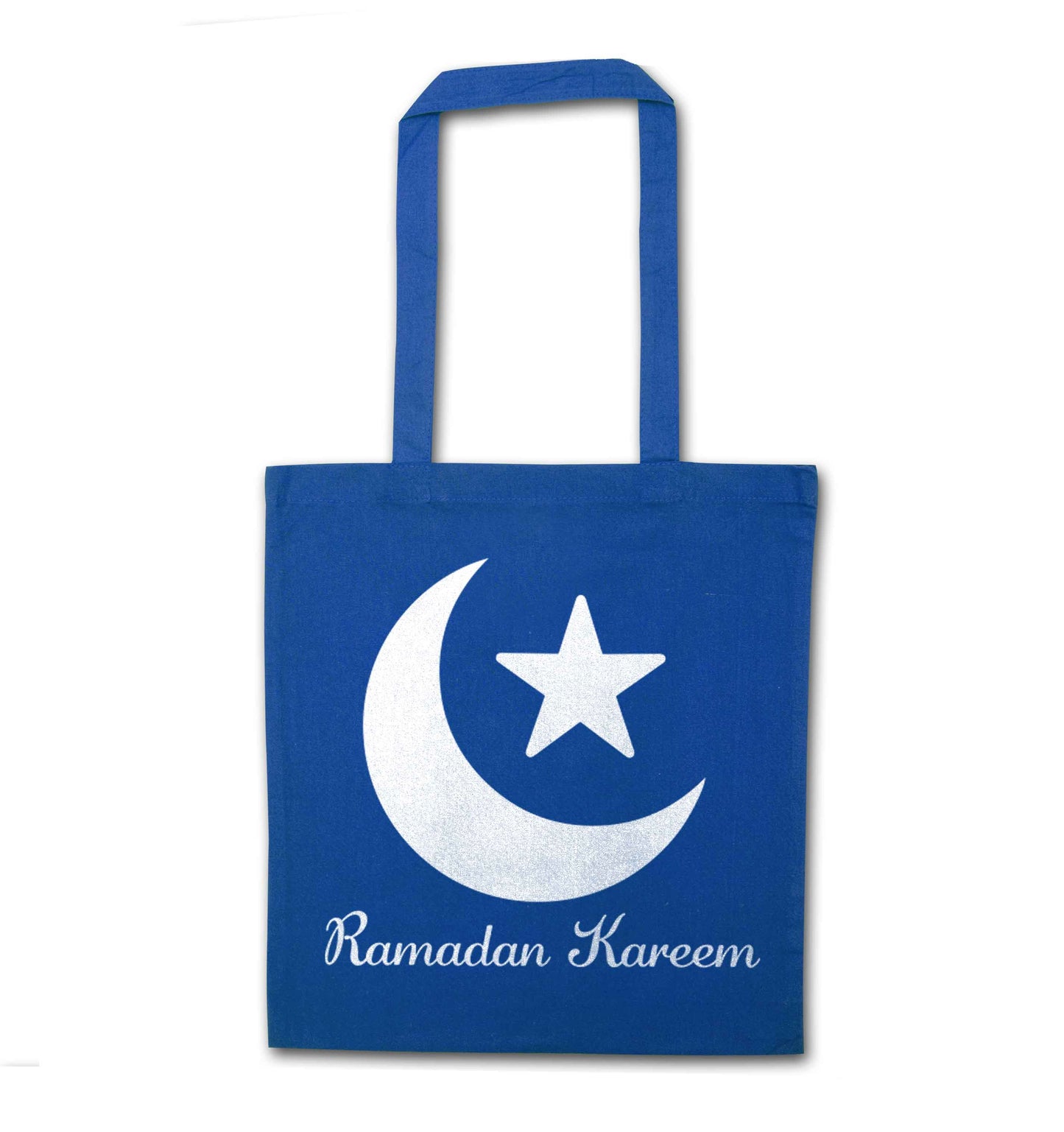 Ramadan kareem blue tote bag