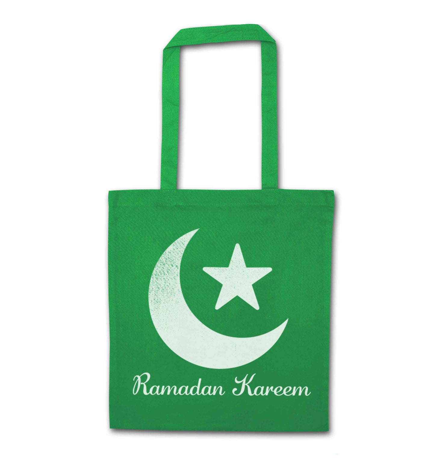 Ramadan kareem green tote bag