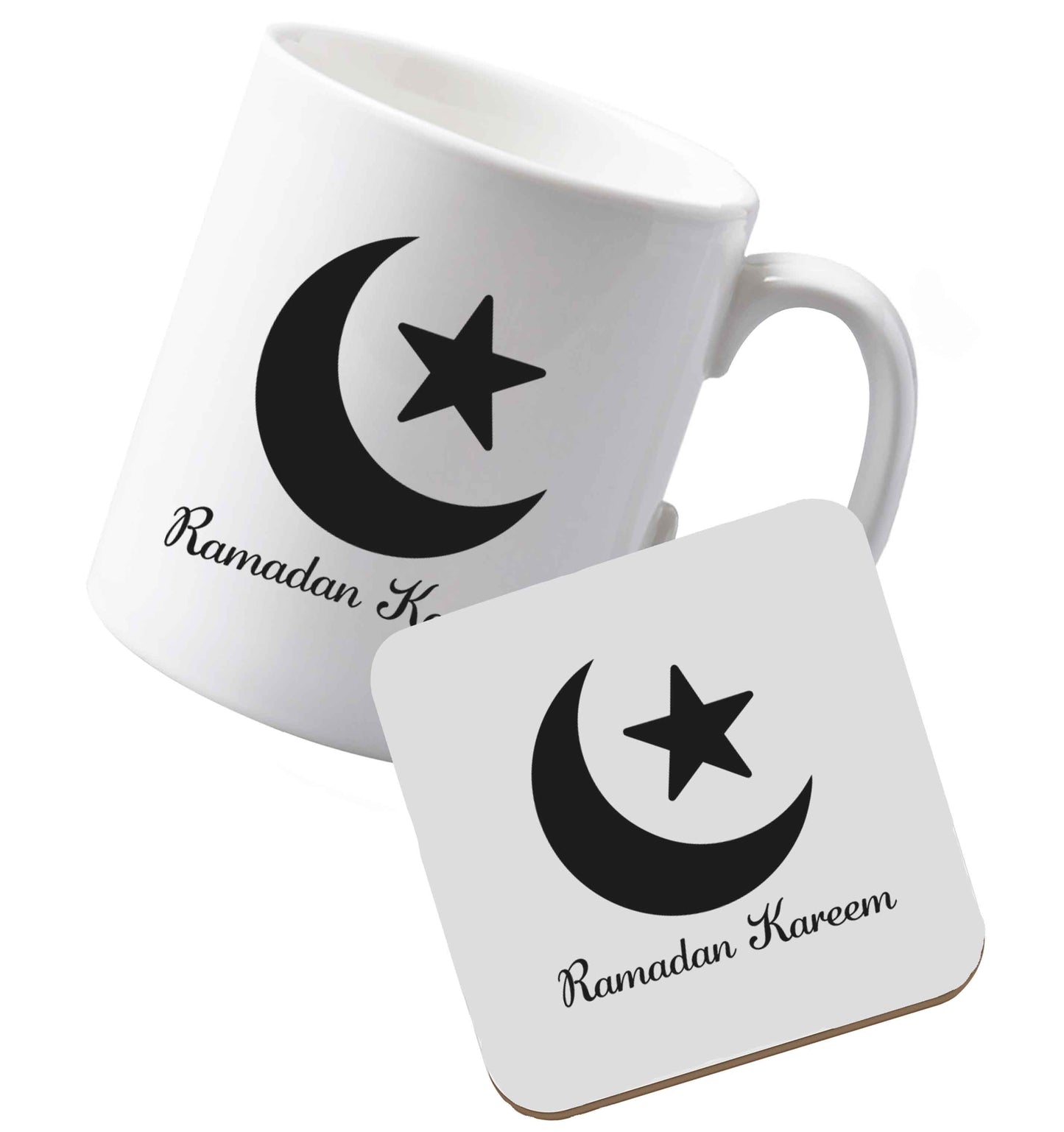 10 oz Ceramic mug and coaster Ramadan kareem both sides