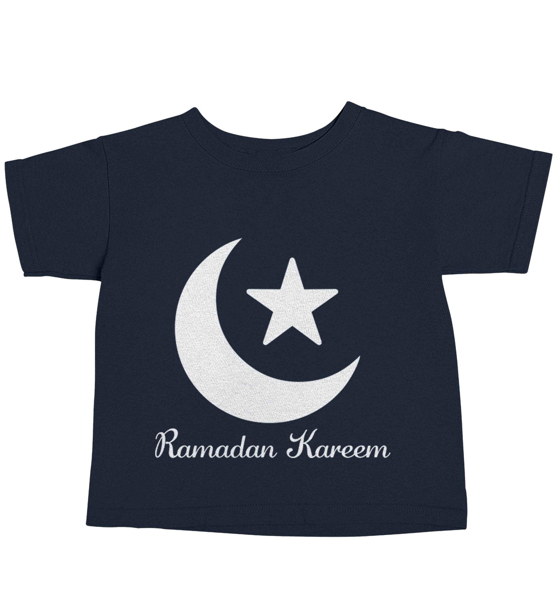 Ramadan kareem navy baby toddler Tshirt 2 Years