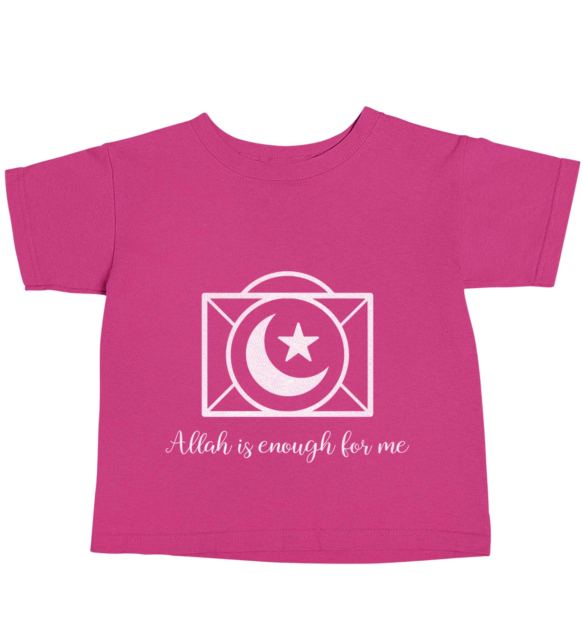 Allah is enough for me pink baby toddler Tshirt 2 Years