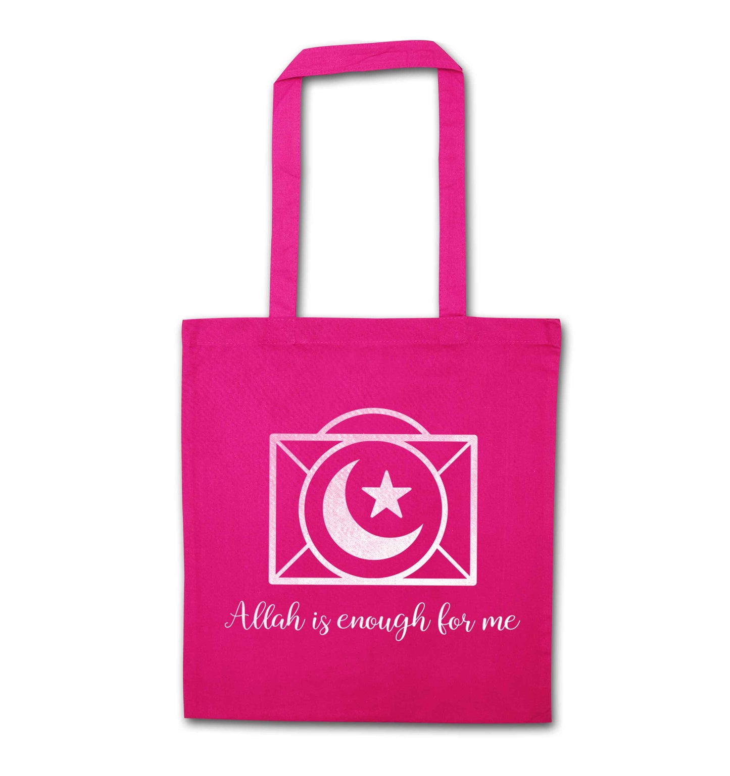 Allah is enough for me pink tote bag