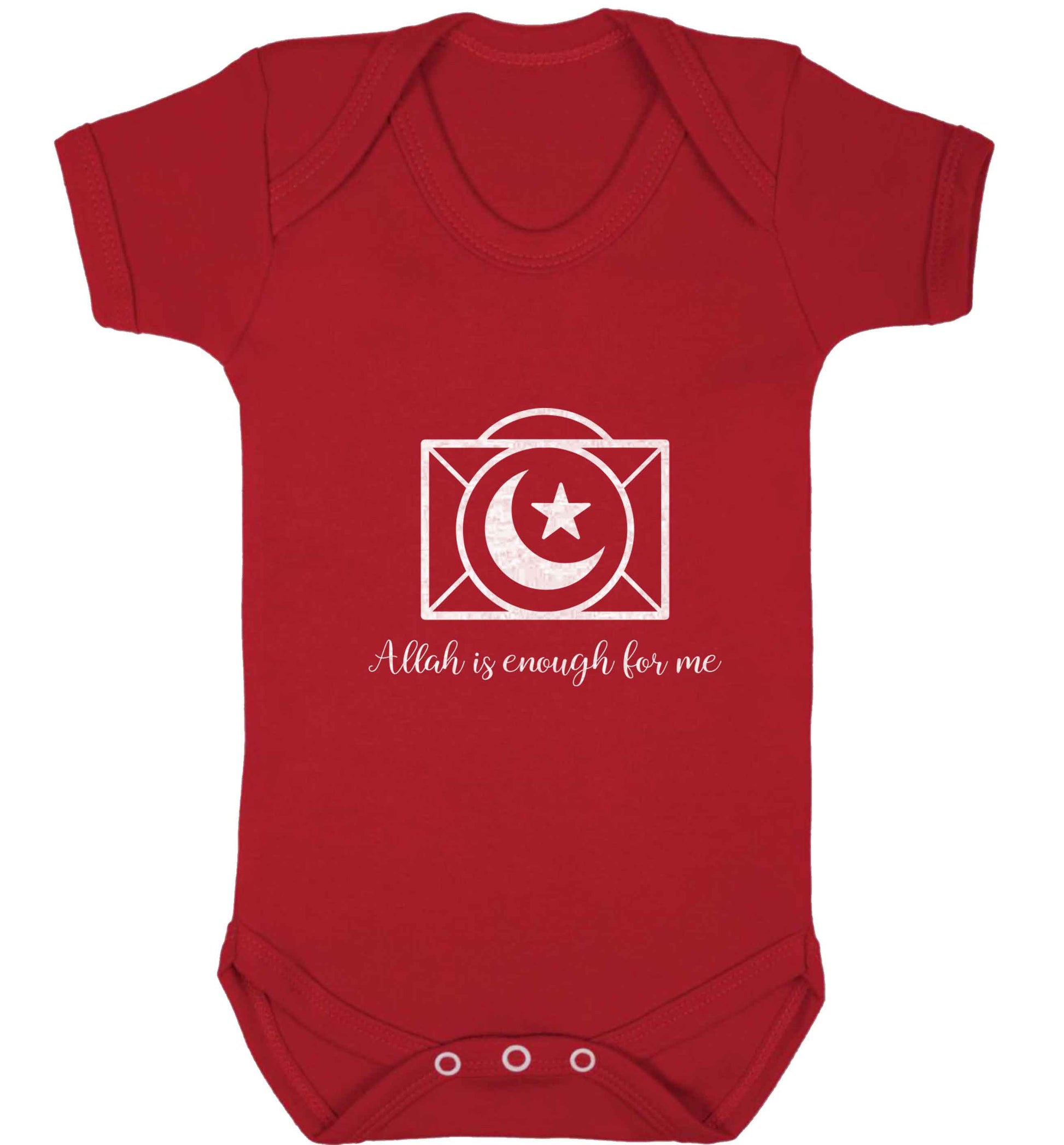 Allah is enough for me baby vest red 18-24 months