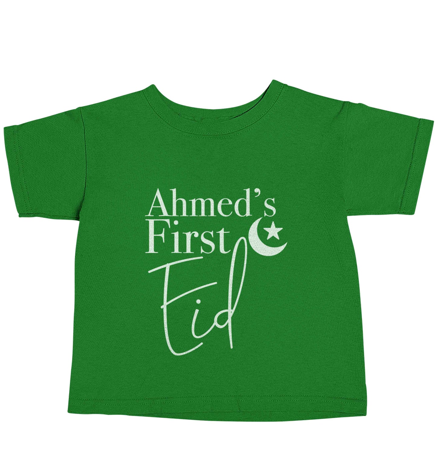 Personalised first Eid green baby toddler Tshirt 2 Years
