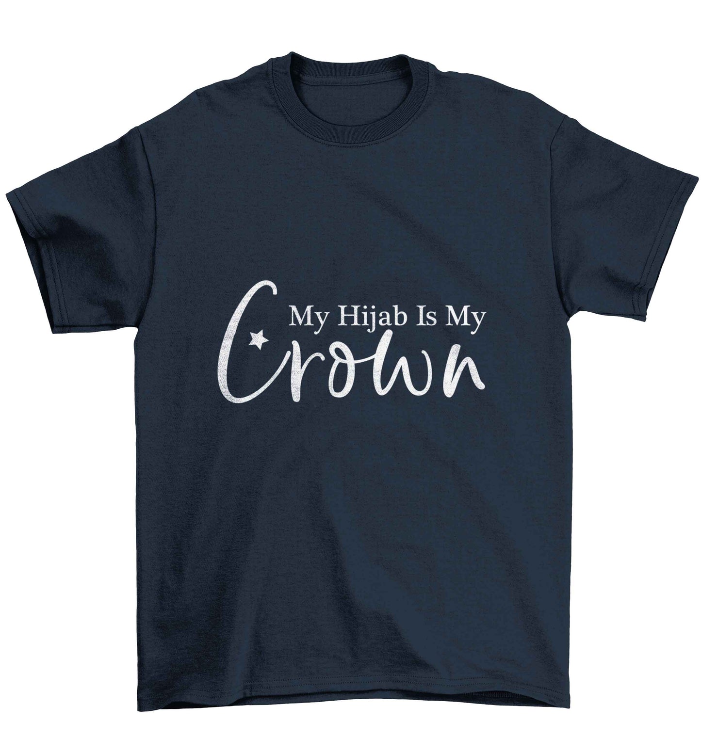 My hijab is my crown Children's navy Tshirt 12-13 Years