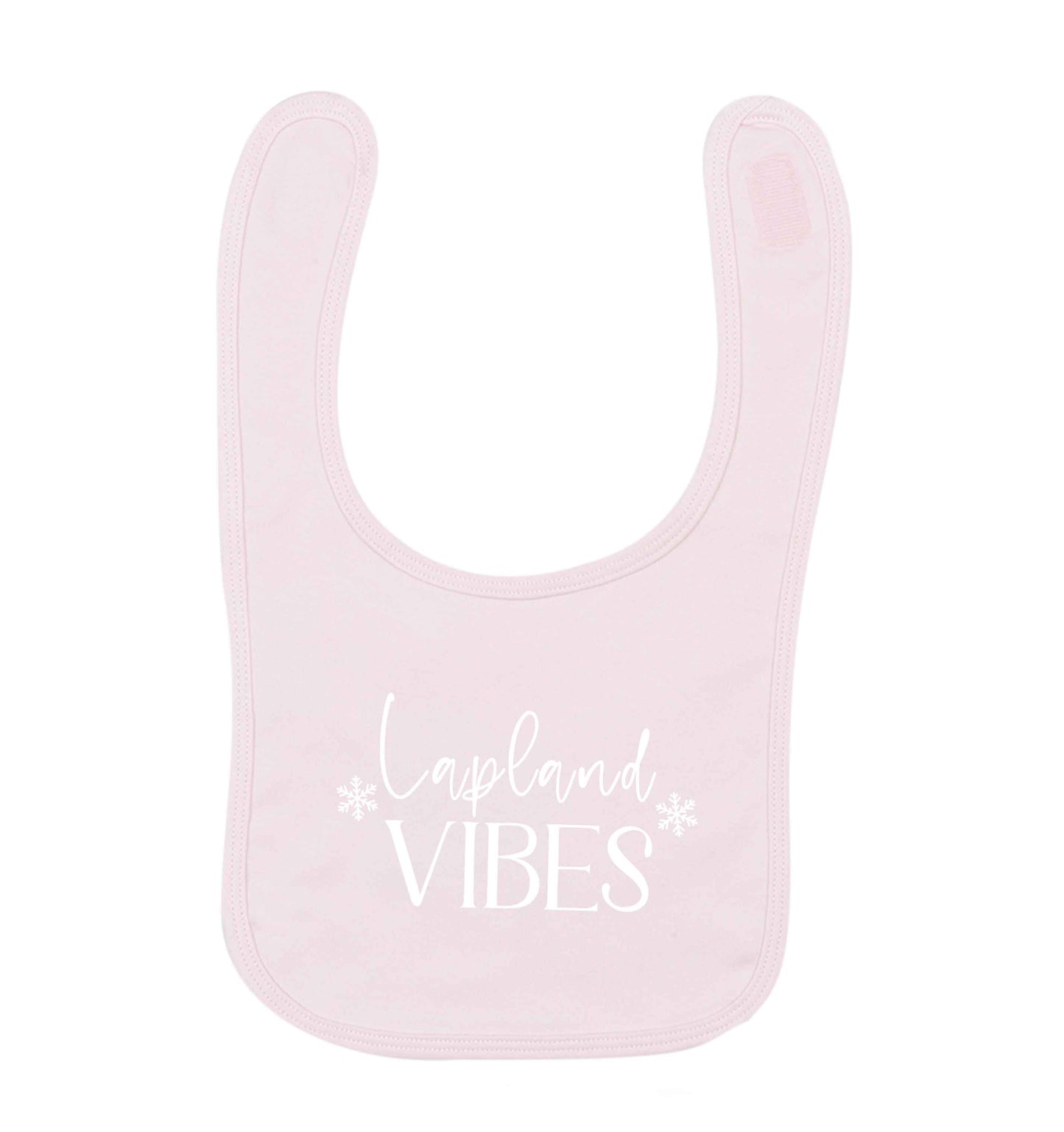 Lapland vibes pale pink baby bib