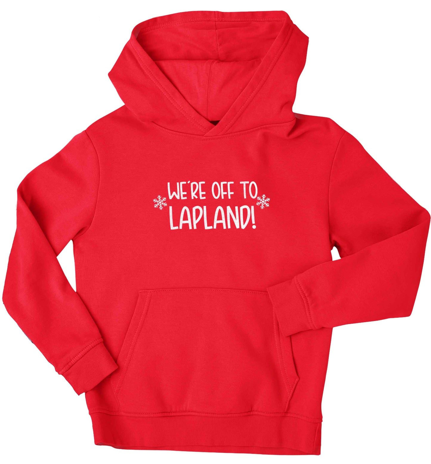 We're off to Lapland children's red hoodie 12-13 Years