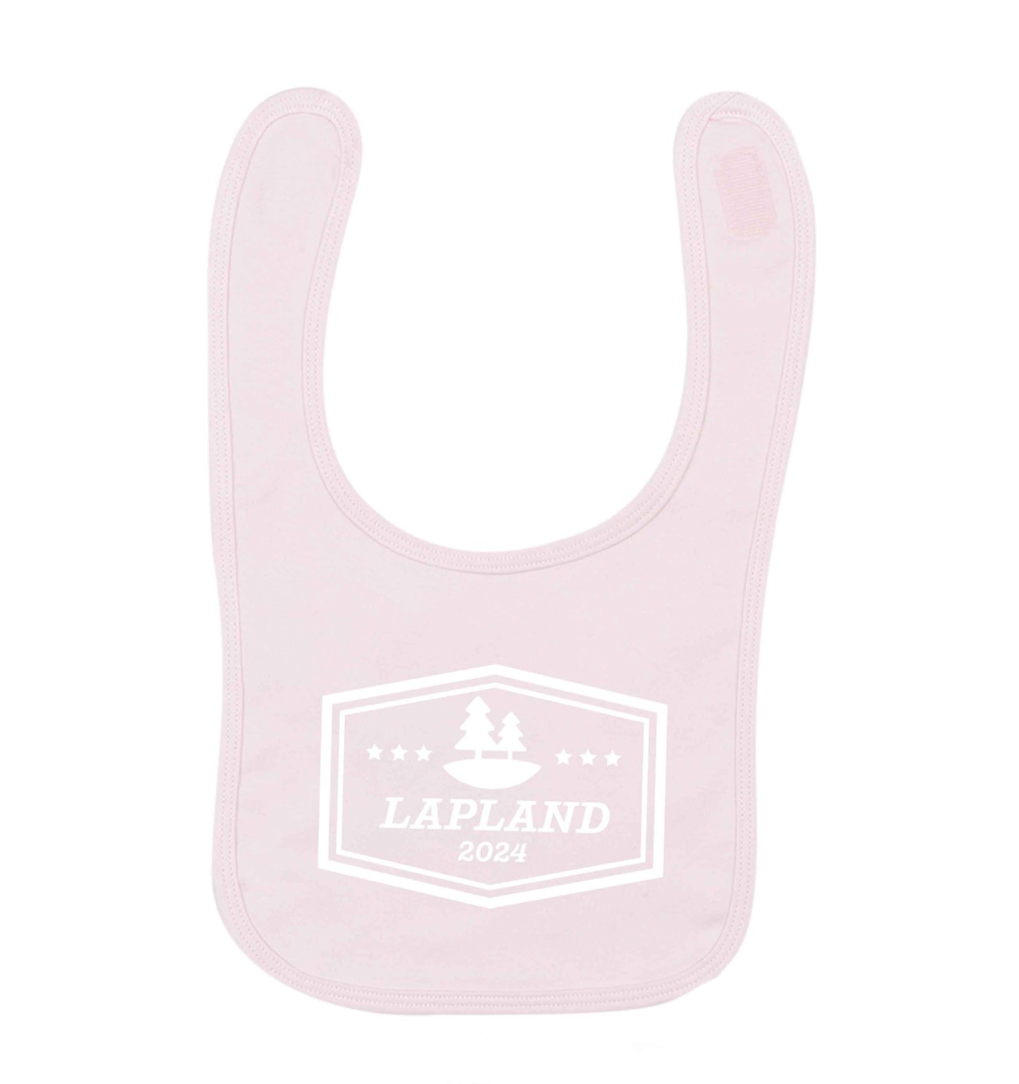 Custom date Lapland pale pink baby bib
