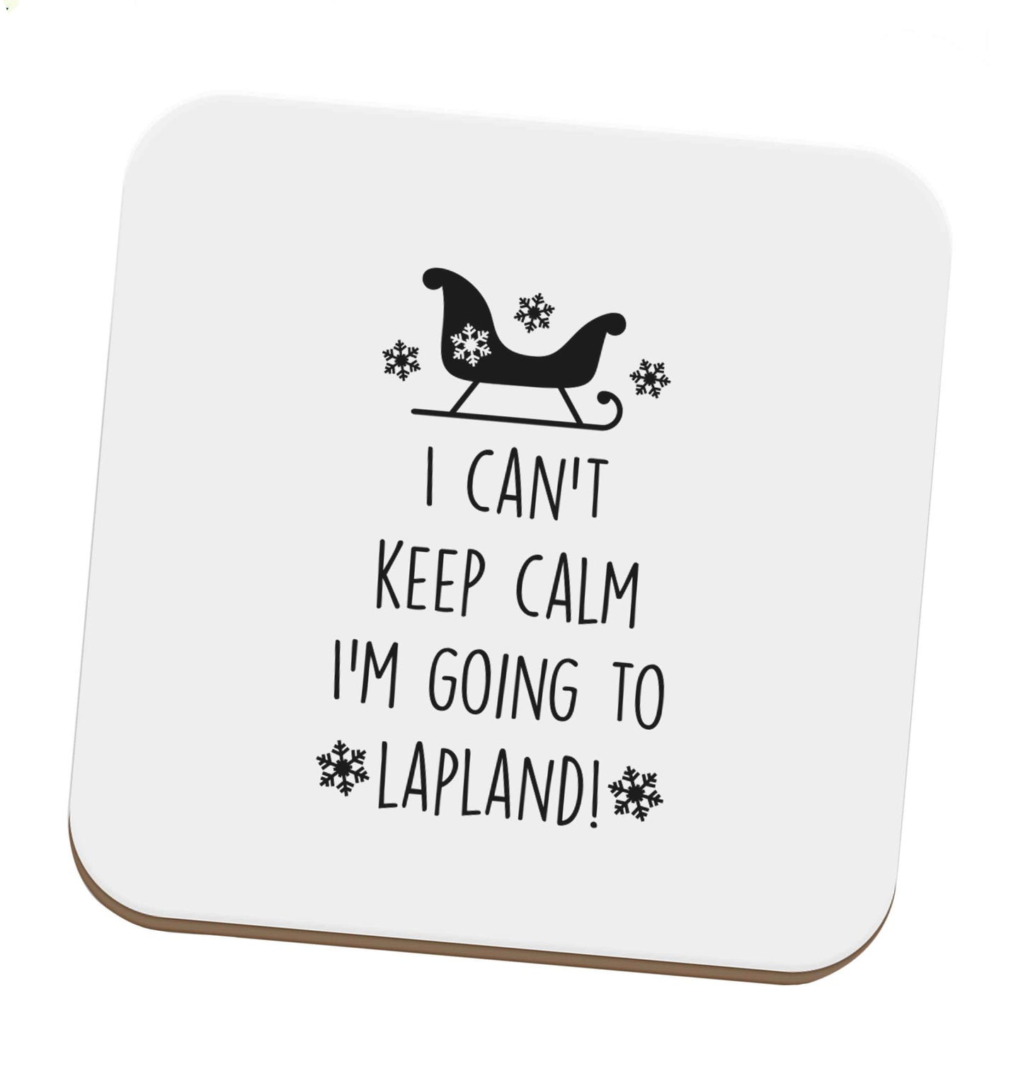 I can't keep calm I'm going to Lapland set of four coasters