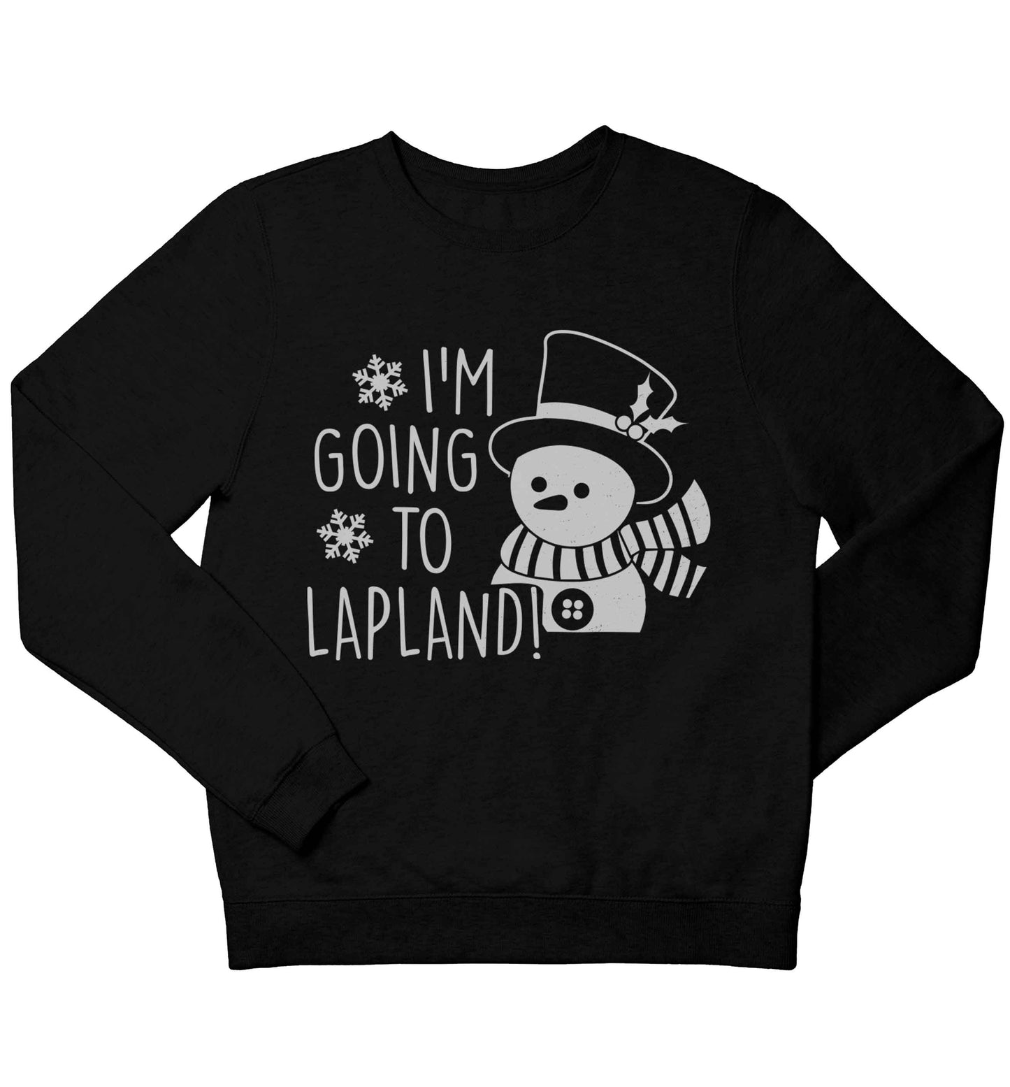 I'm going to Lapland children's black sweater 12-13 Years
