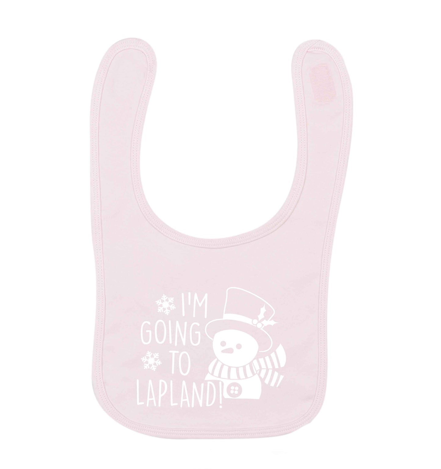 I'm going to Lapland pale pink baby bib