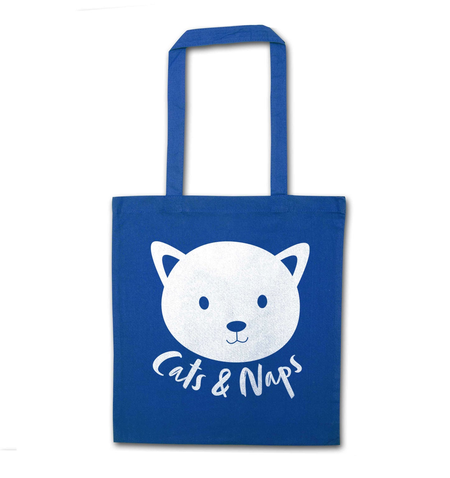 Cats and naps Kit blue tote bag