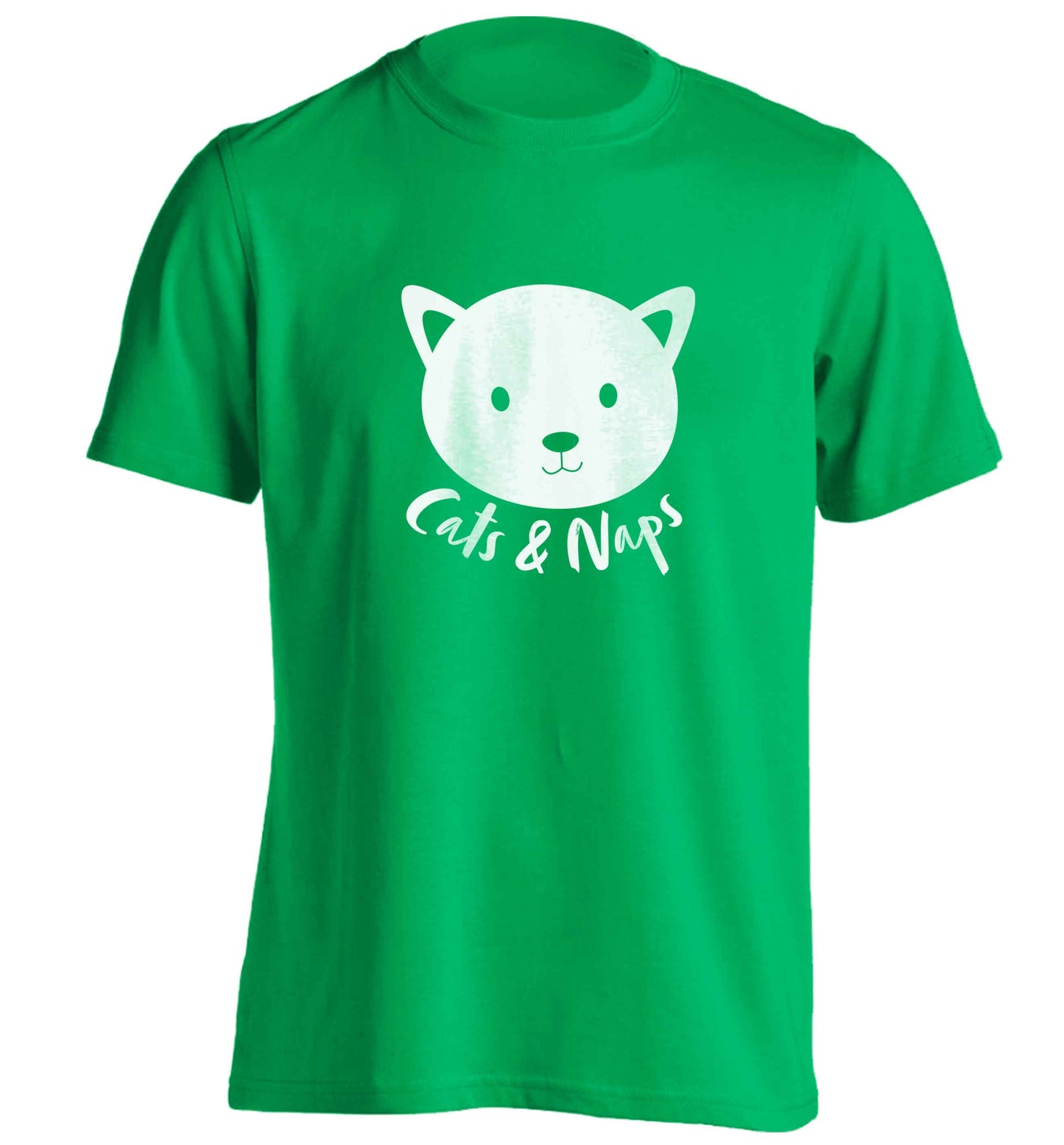 Cats and naps Kit adults unisex green Tshirt 2XL