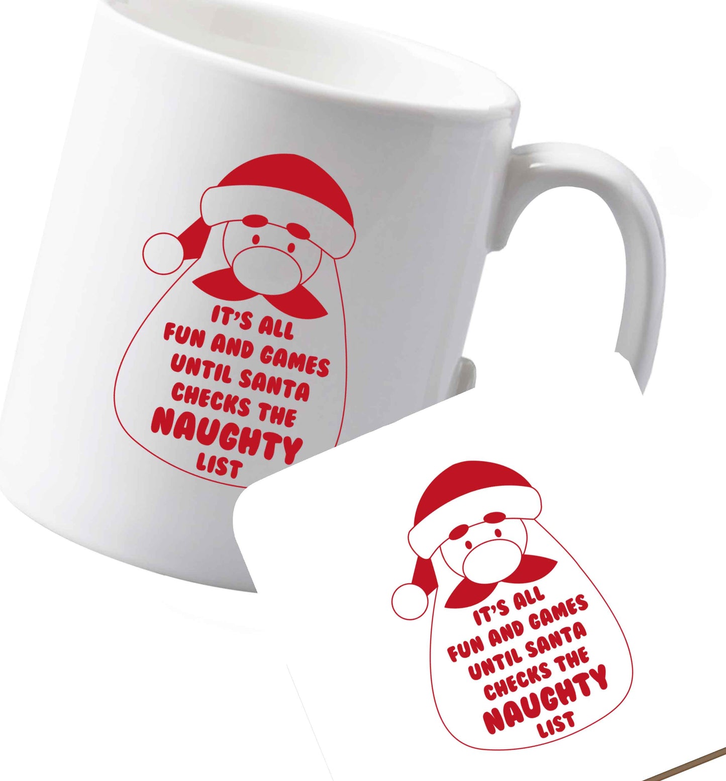 10 oz Ceramic mug and coaster Favourite Type Pan Pancake both sides