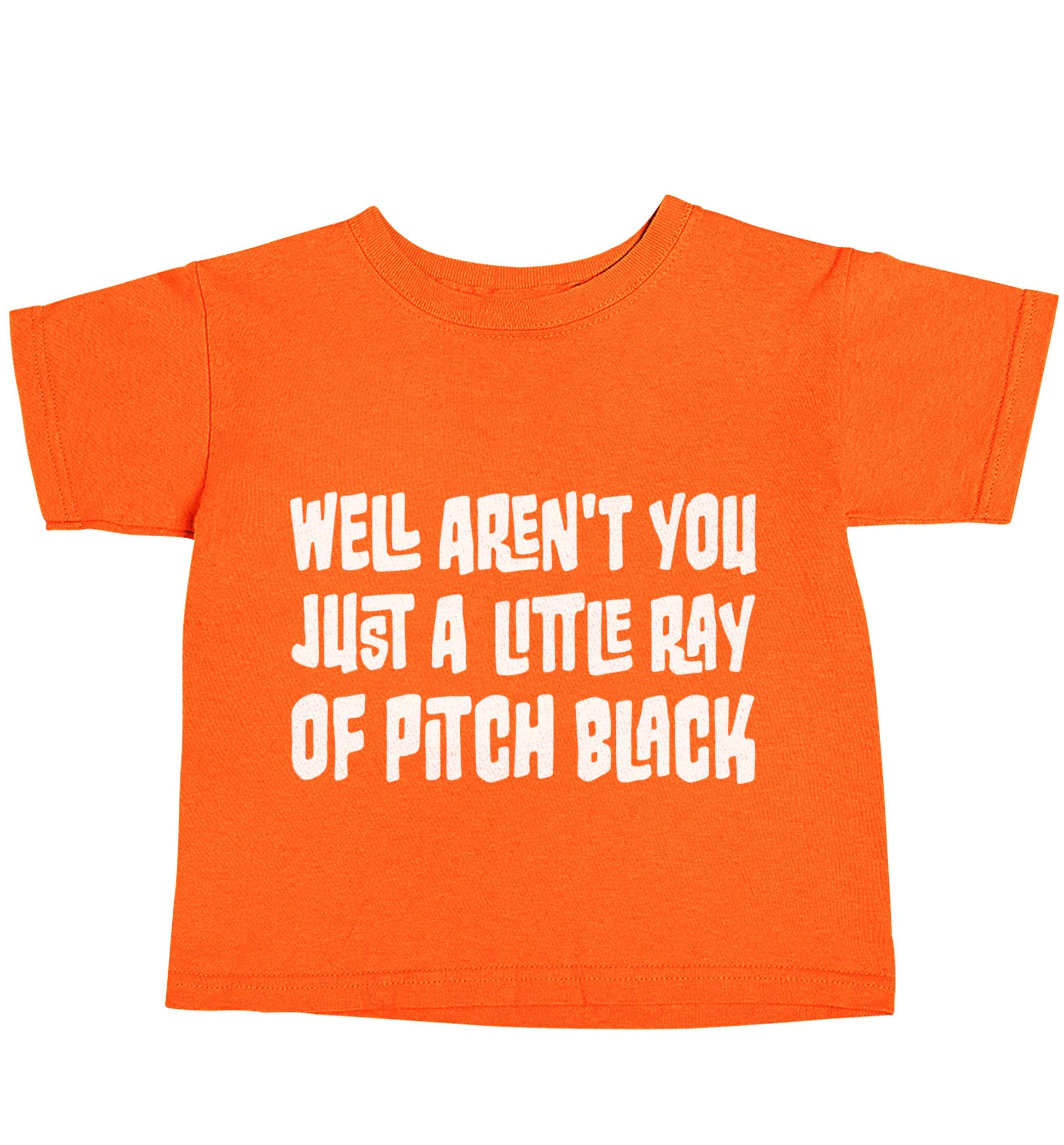 Well aren't you just a little ray of pitch black Kit orange baby toddler Tshirt 2 Years