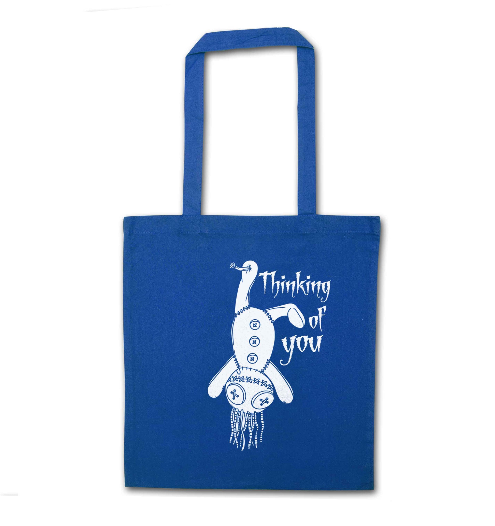 Thinking of you blue tote bag