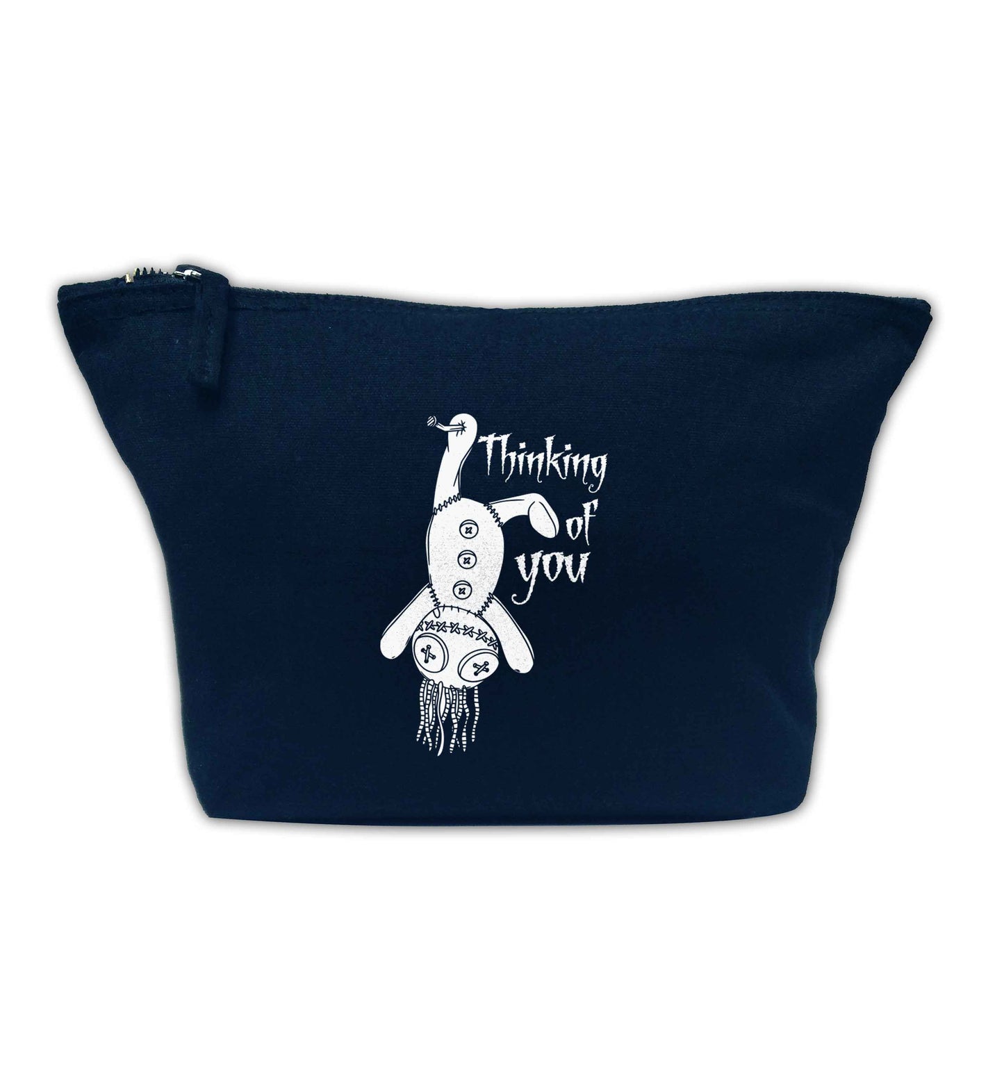 Thinking of you navy makeup bag