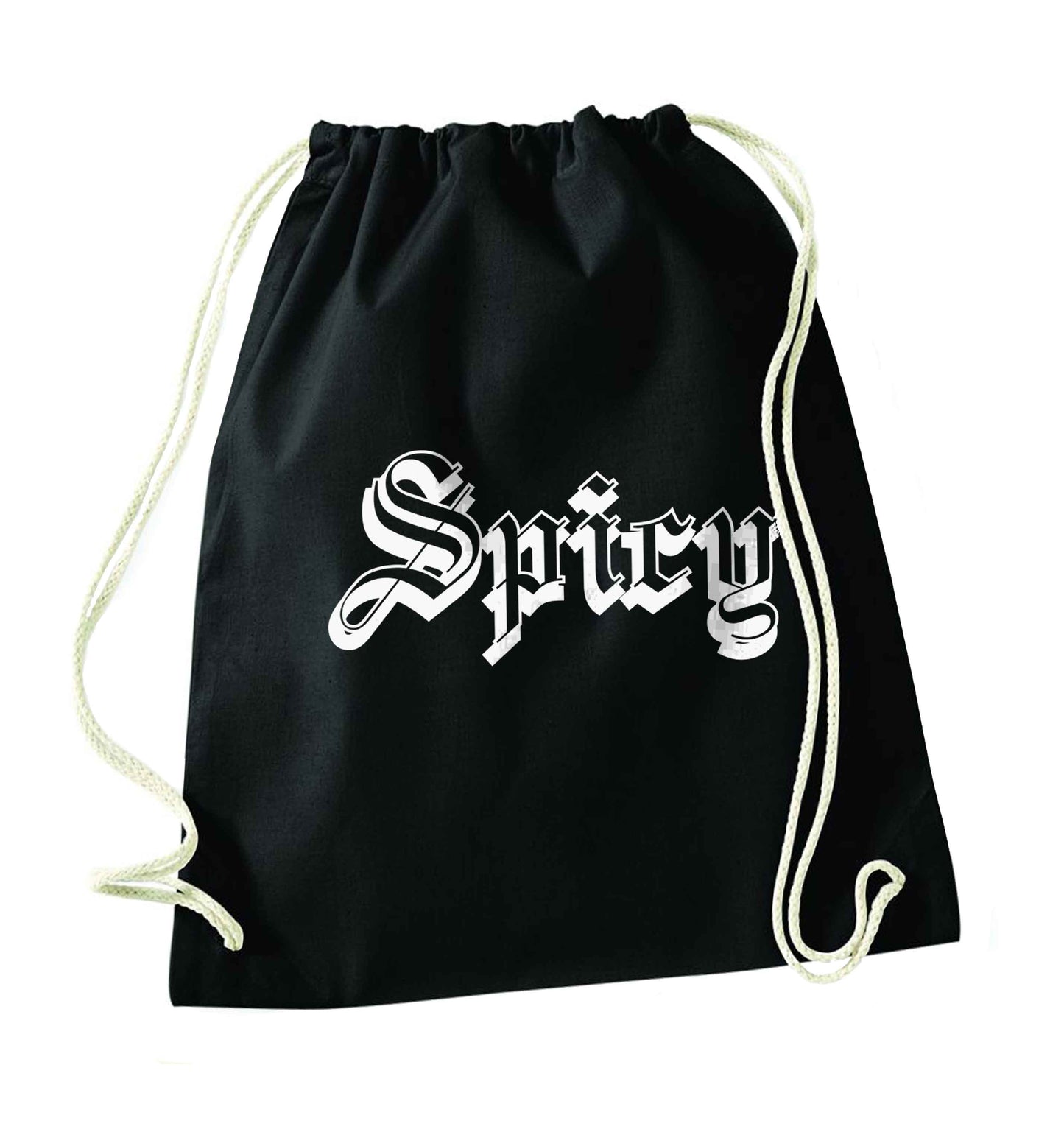 Spicy black drawstring bag