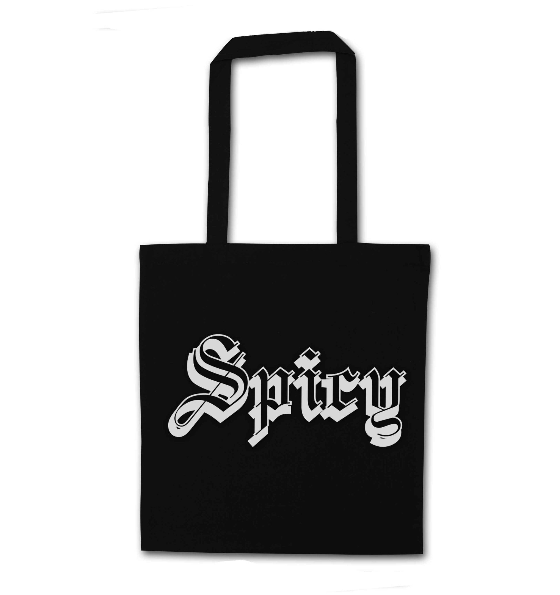 Spicy black tote bag