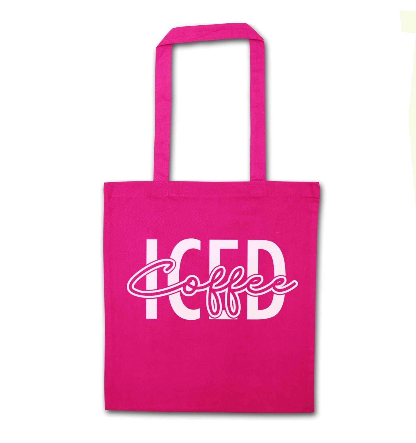 Iced Coffee pink tote bag